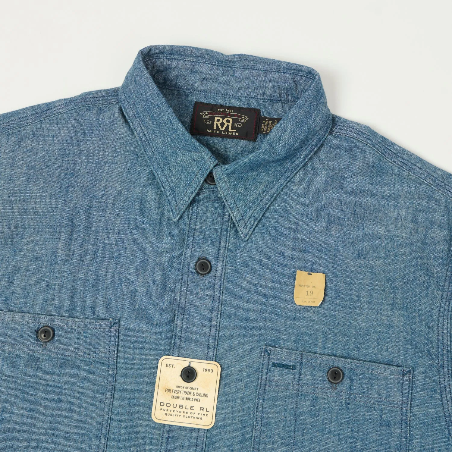 RRL Chambray Workshirt - Indigo sold by Son of a Stag product image thumbnail 2