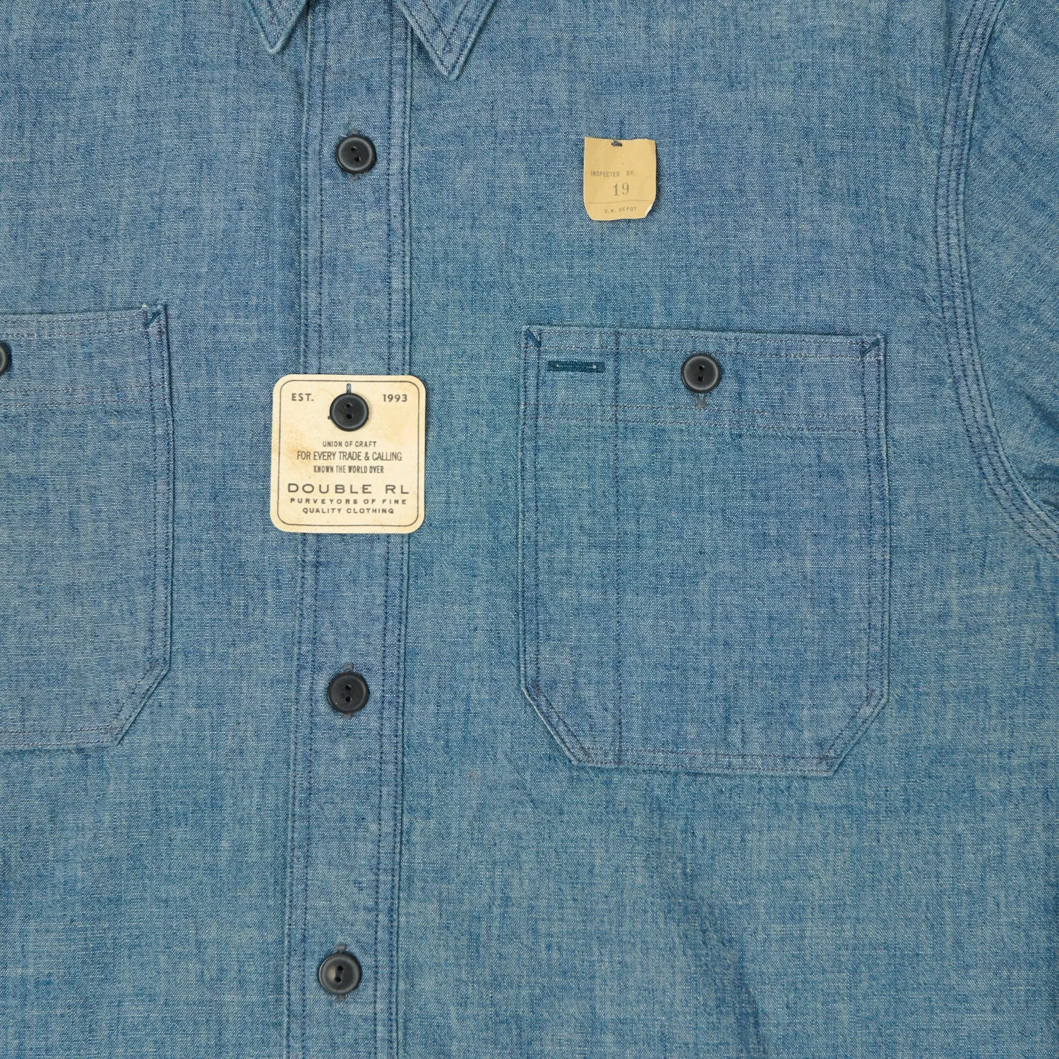 RRL Chambray Workshirt - Indigo sold by Son of a Stag product image thumbnail 4
