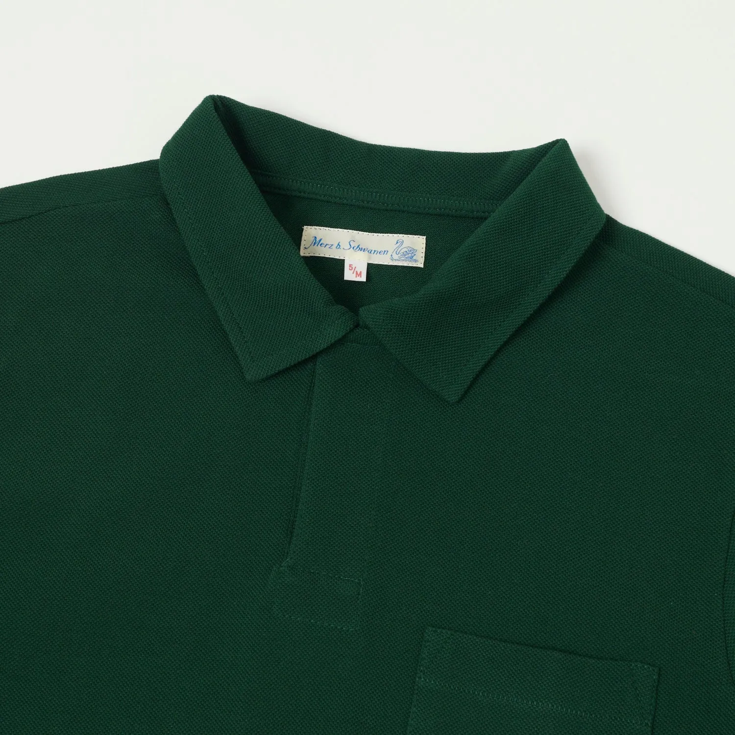 Merz b. Schwanen 2PKPL Pocket Polo Shirt - Classic Green sold by Son of a Stag product image thumbnail 2