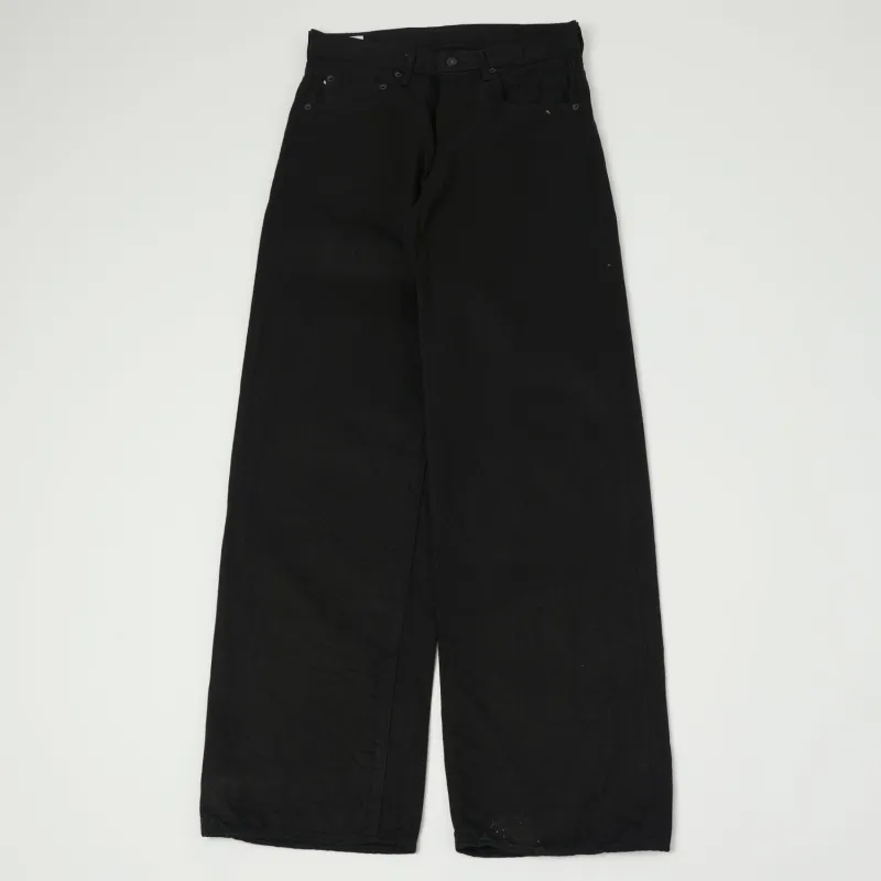 ONI Denim 242-13BK 13oz Extra Wide Straight Jean - Black One Wash made by Oni