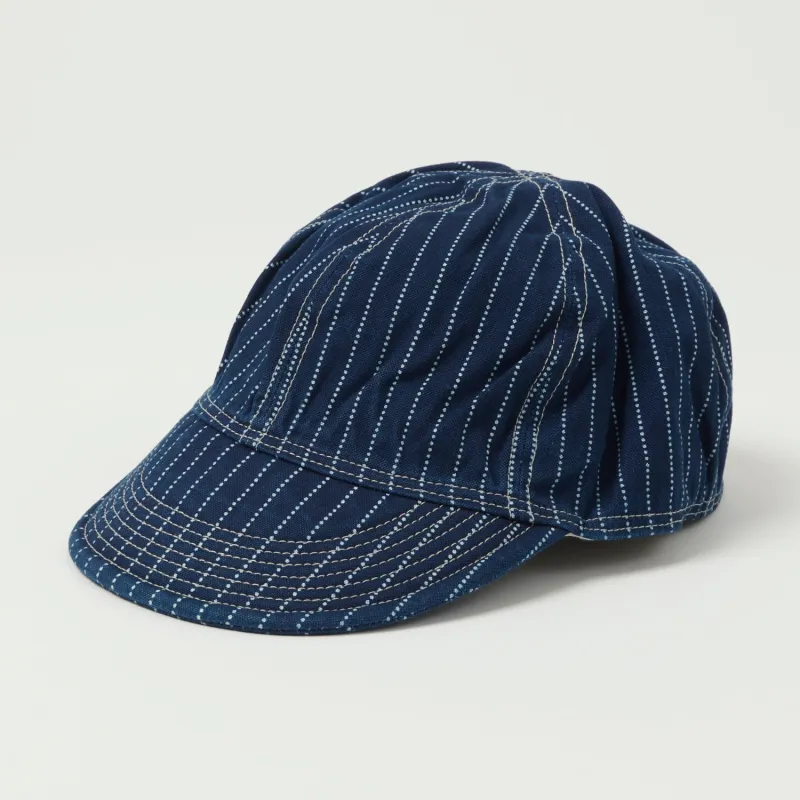 FULLCOUNT 6024 Indigo Wabash AAF Mechanic Denim Cap - One Wash sold by Son of a Stag