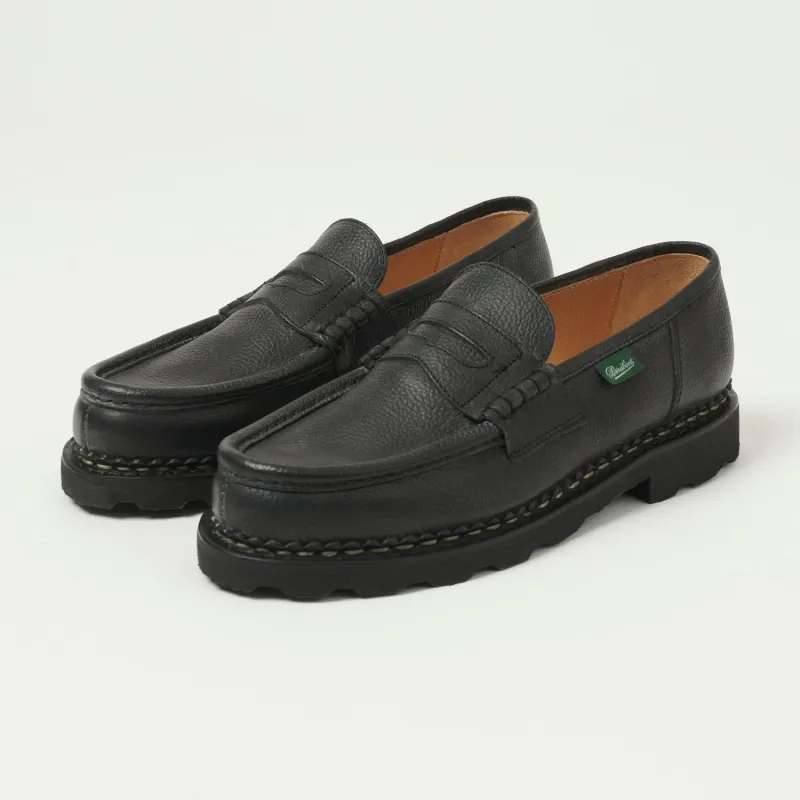 Paraboot Reims Marche Loafer - Black Grain Noir made by Paraboot