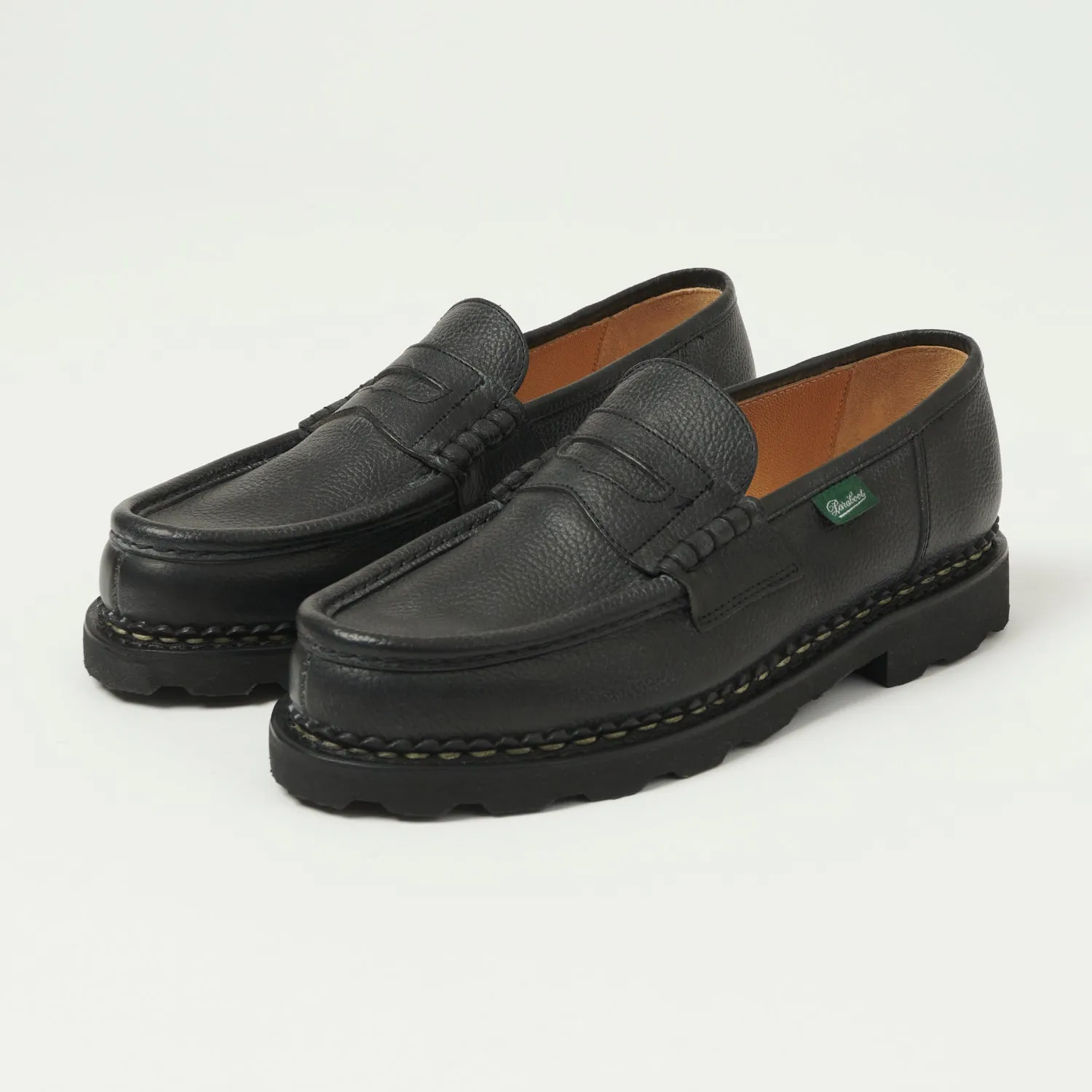 Paraboot Reims Marche Loafer - Black Grain Noir sold by Son of a Stag