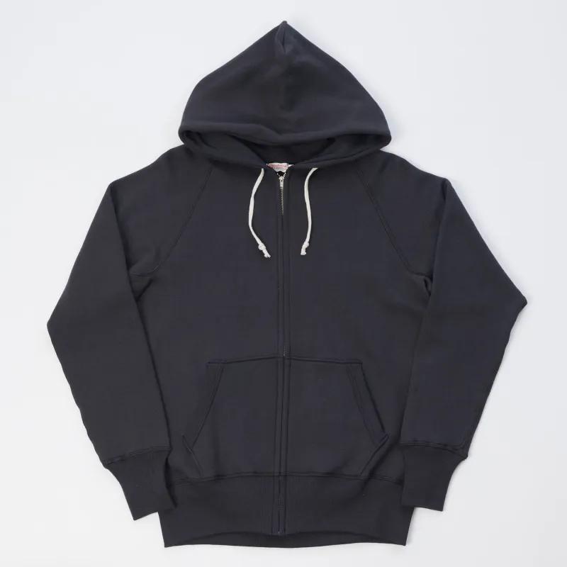 Warehouse & Co 451 Raglan Sleeve Full Zip Hoodie - Black made by WAREHOUSE & CO.