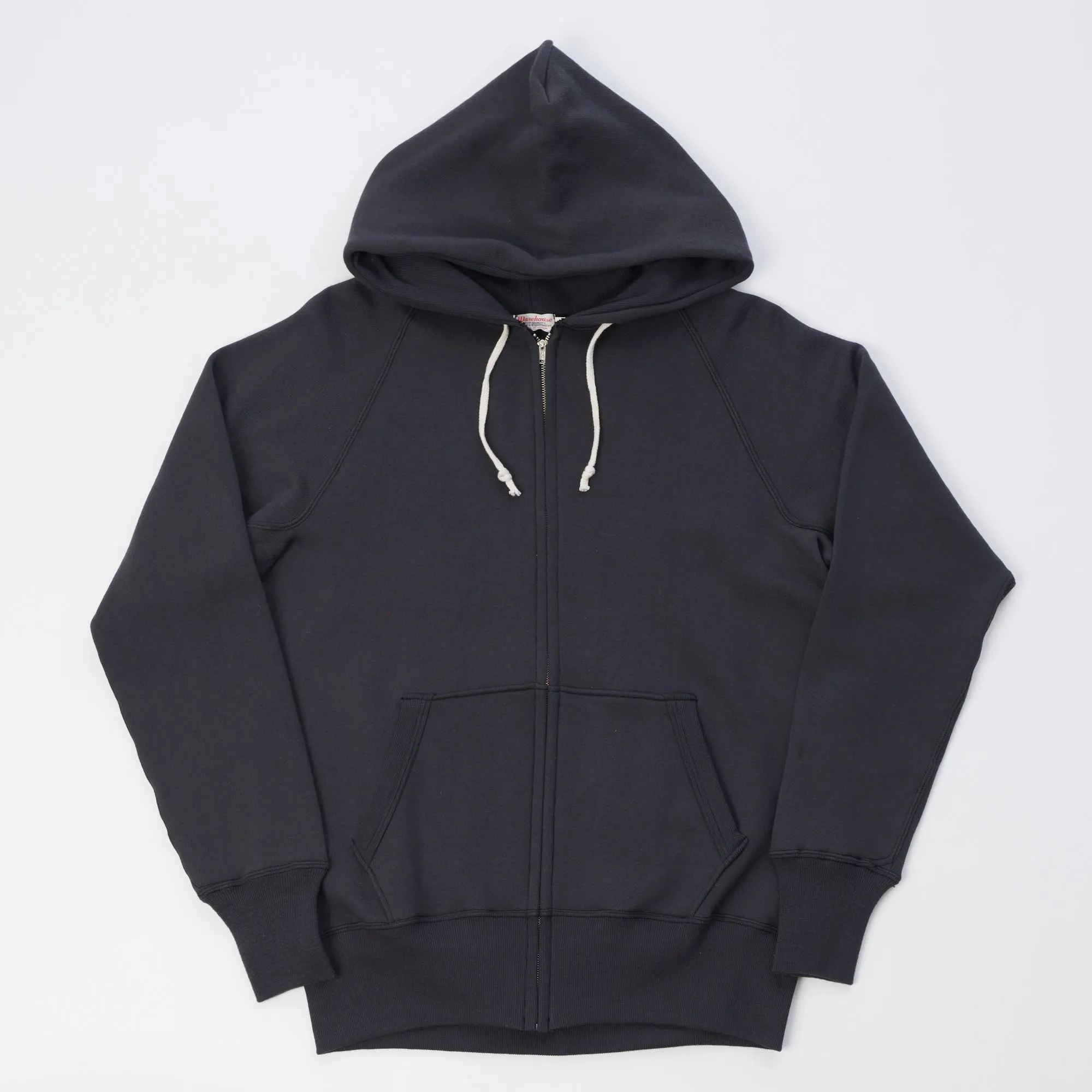 Warehouse & Co 451 Raglan Sleeve Full Zip Hoodie - Black sold by Son of a Stag