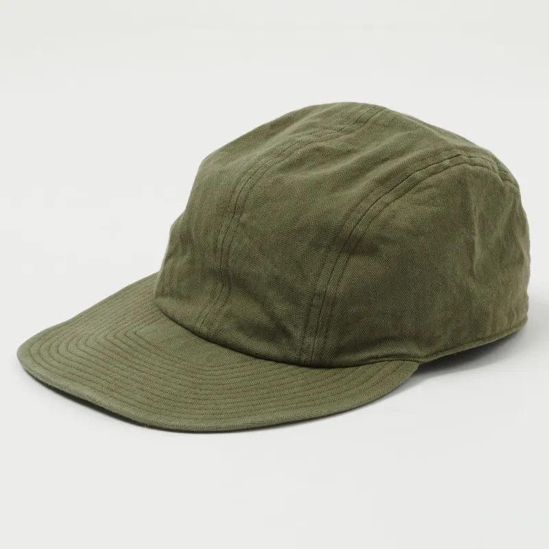 Buzz Rickson's U.S. Navy Civilian Model Herringbone Cap - Olive made by Buzz Rickson’s