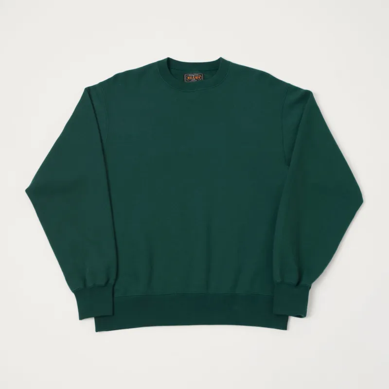 Beams Plus 'Marudou' Crewneck Sweatshirt - Dark Green made by BEAMS PLUS