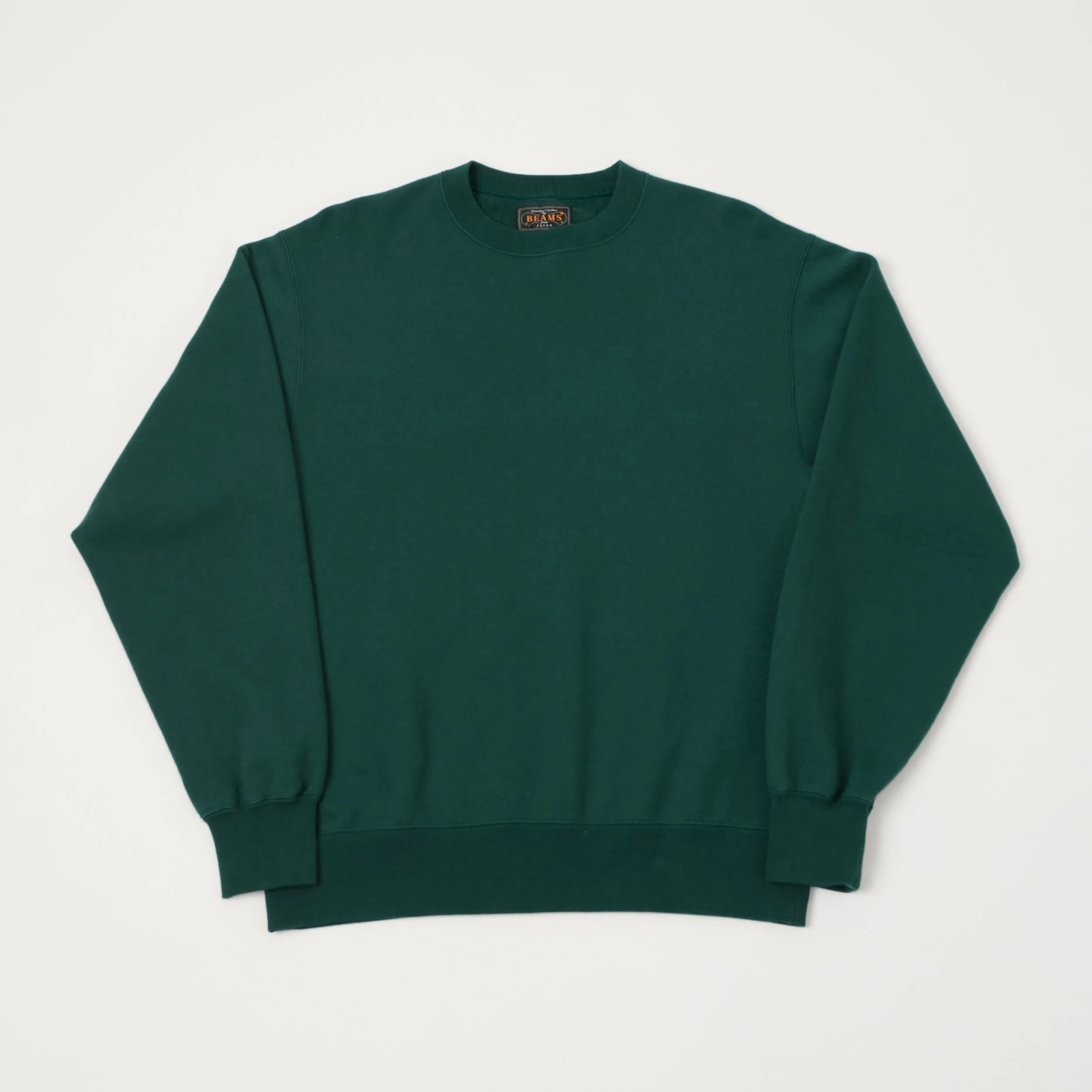 Beams Plus 'Marudou' Crewneck Sweatshirt - Dark Green sold by Son of a Stag