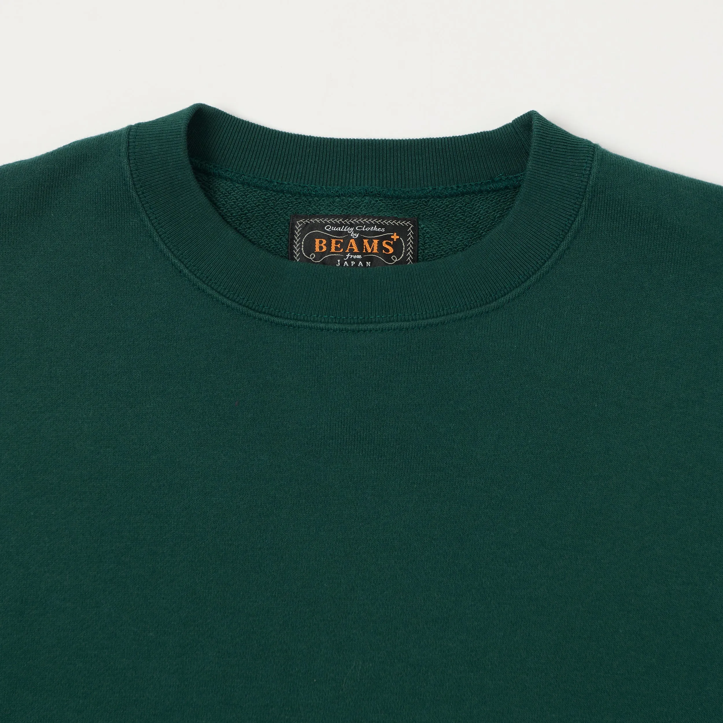 Beams Plus 'Marudou' Crewneck Sweatshirt - Dark Green sold by Son of a Stag product image thumbnail 2