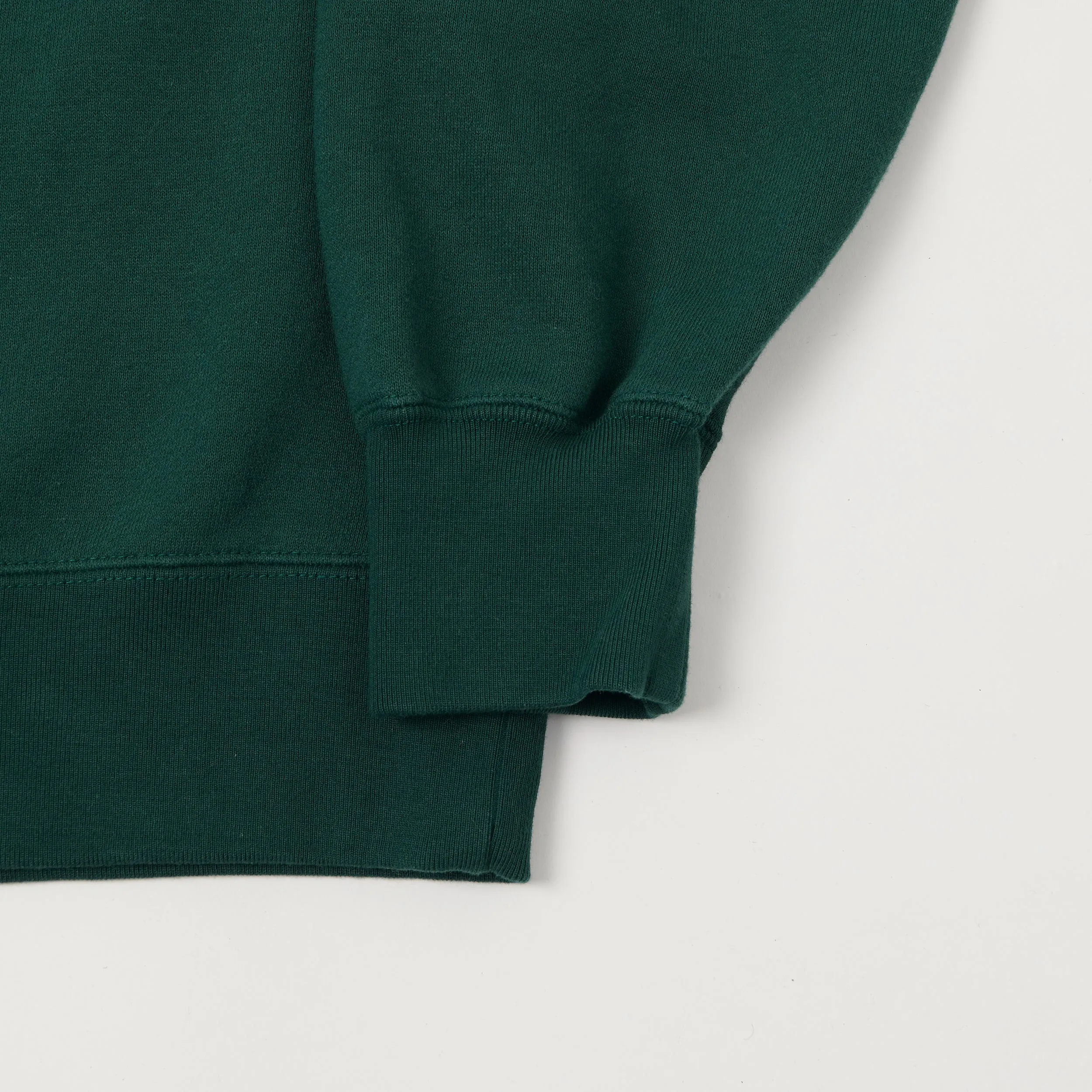 Beams Plus 'Marudou' Crewneck Sweatshirt - Dark Green sold by Son of a Stag product image thumbnail 3