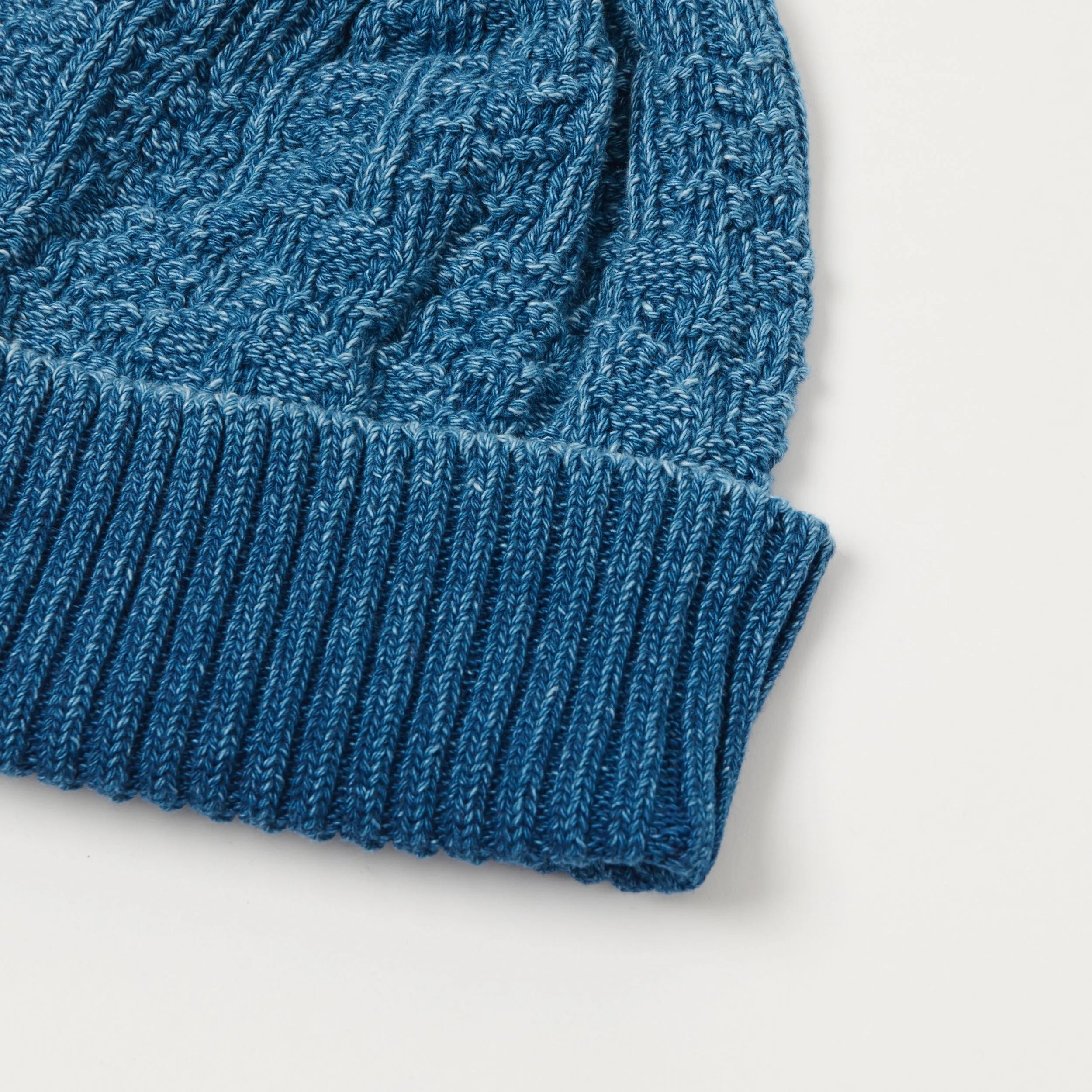 Beams Plus Cable Knit Watch Cap - Light Indigo sold by Son of a Stag product image thumbnail 2
