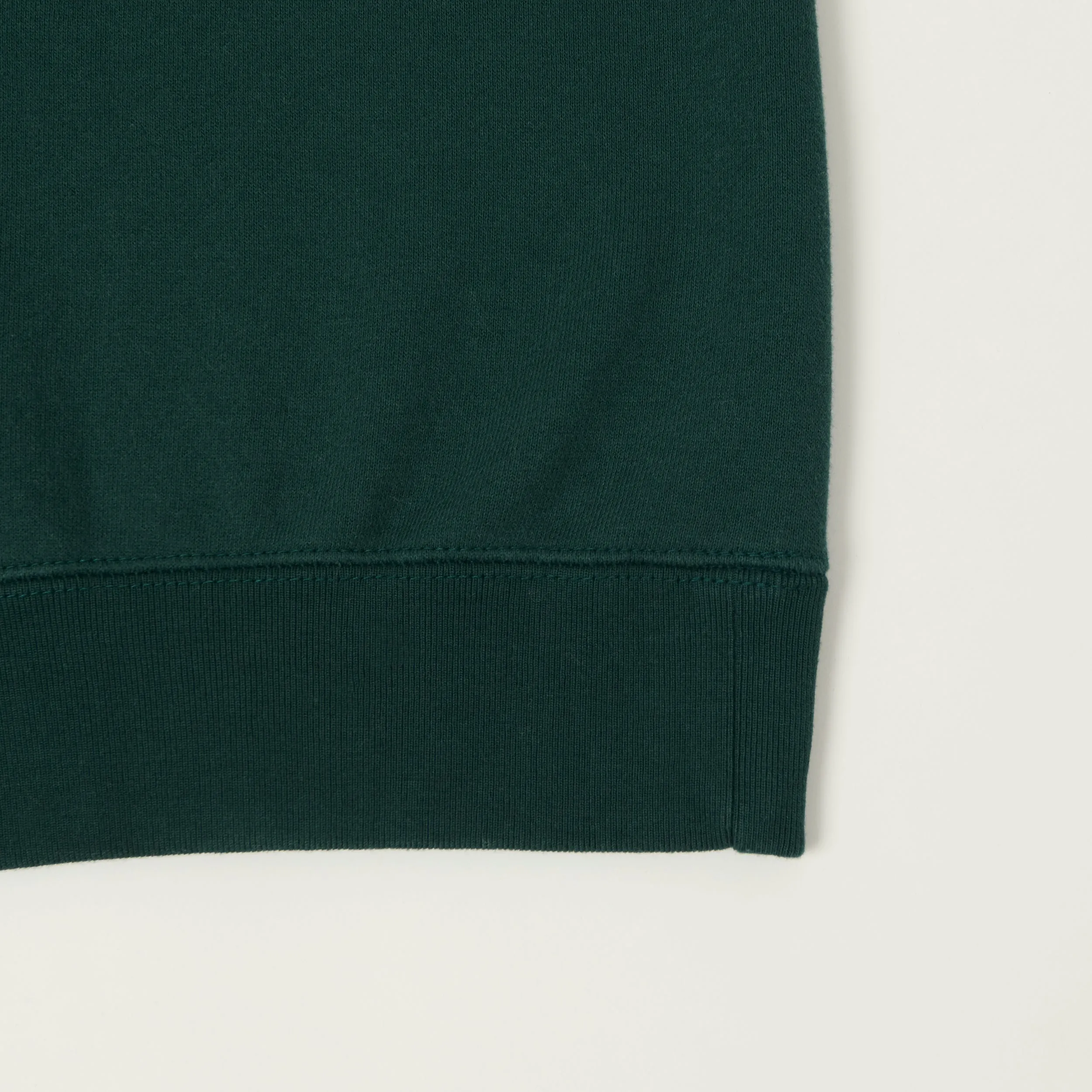 Beams Plus Cut Off Sleeve Raglan Sweatshirt - Dark Green sold by Son of a Stag product image thumbnail 4