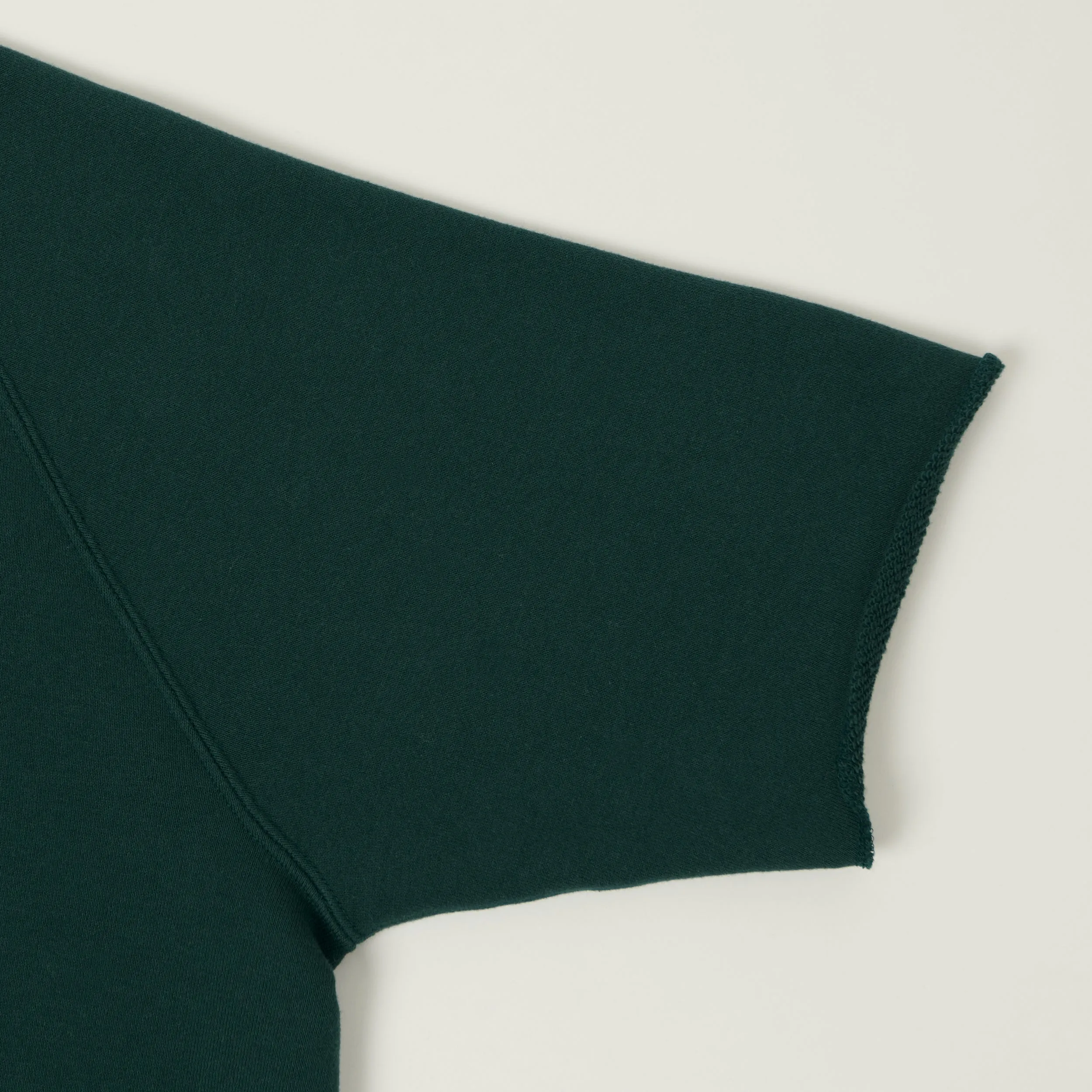 Beams Plus Cut Off Sleeve Raglan Sweatshirt - Dark Green sold by Son of a Stag product image thumbnail 3
