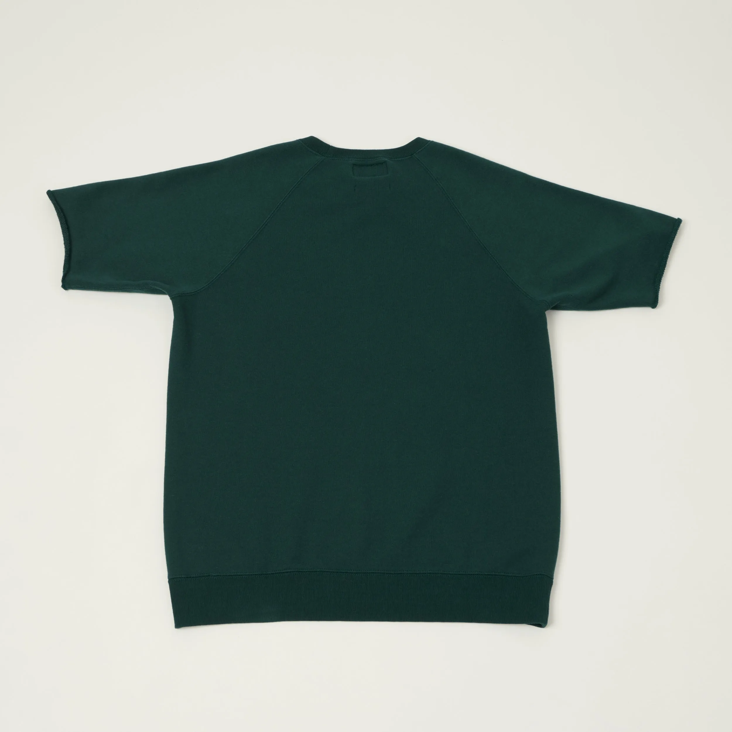 Beams Plus Cut Off Sleeve Raglan Sweatshirt - Dark Green sold by Son of a Stag product image thumbnail 5