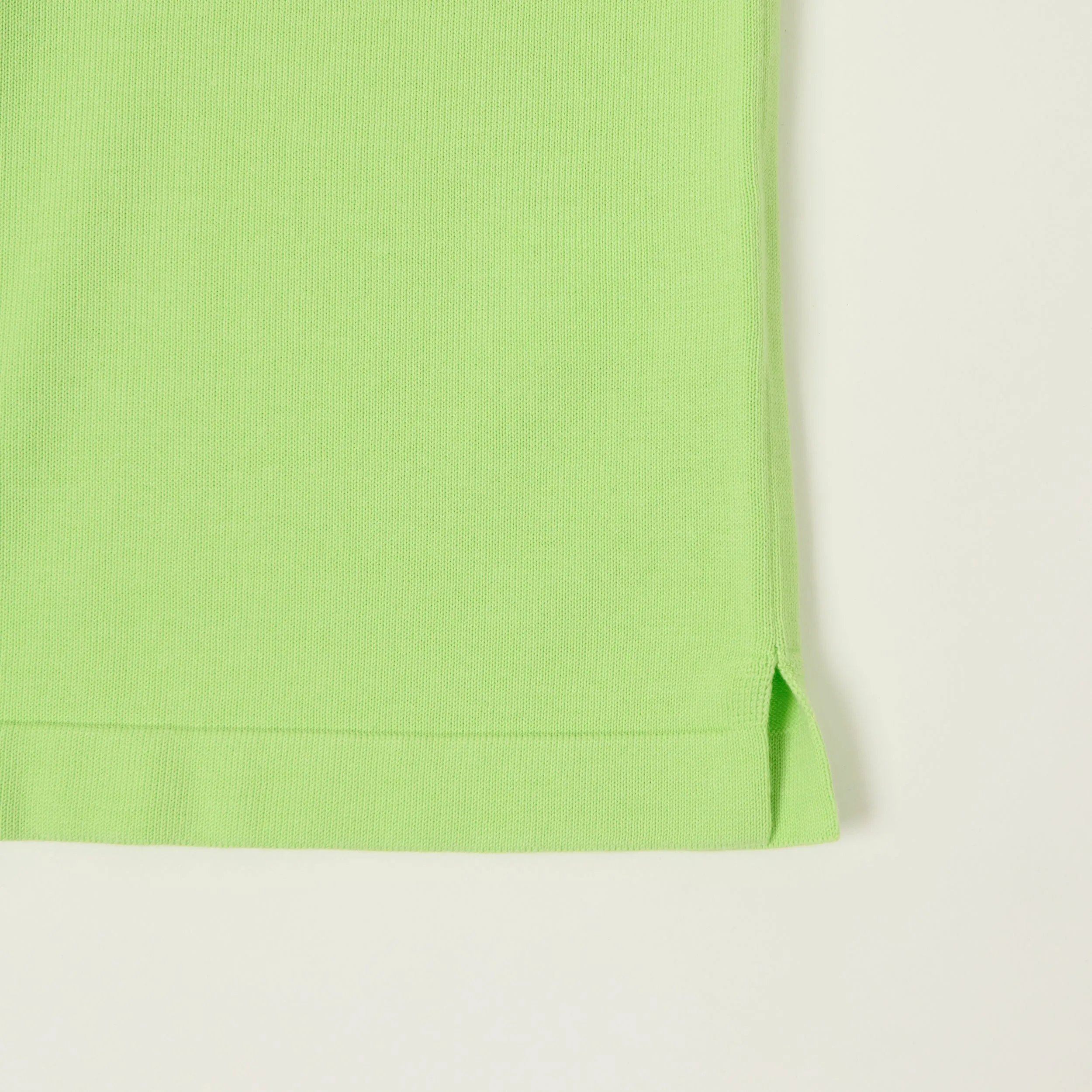 Beams Plus Lightweight Knit Polo Shirt - Light Green sold by Son of a Stag product image thumbnail 4
