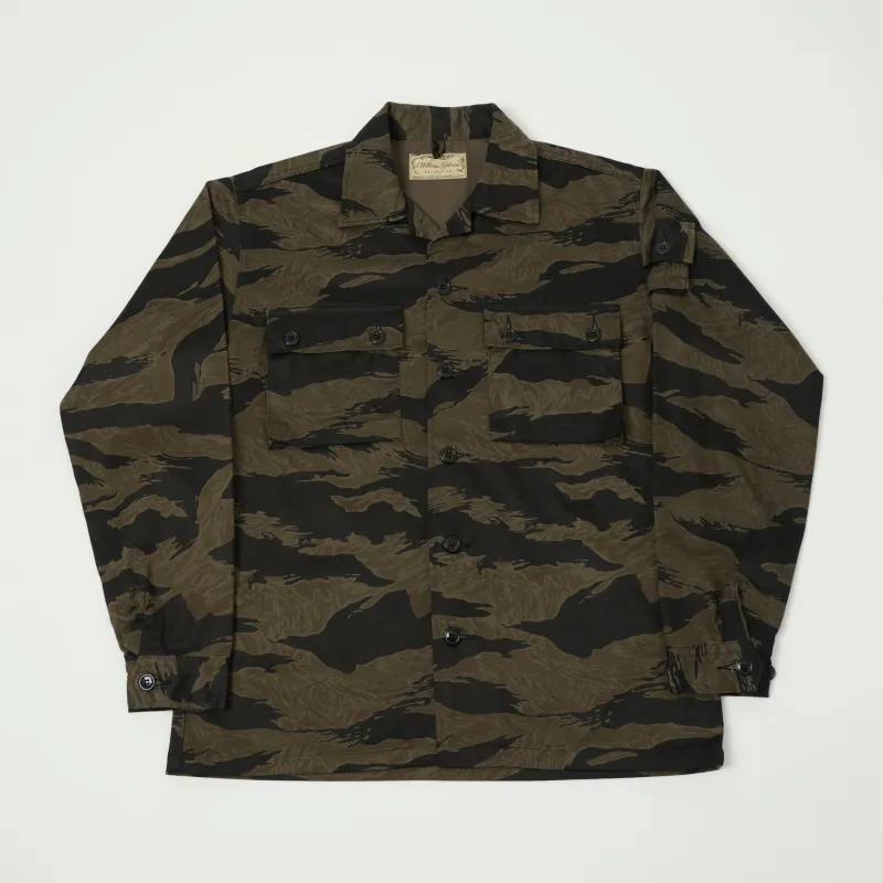 Buzz Rickson's William Gibson Black Tiger Stripe Camo Jacket - Black/Olive sold by Son of a Stag