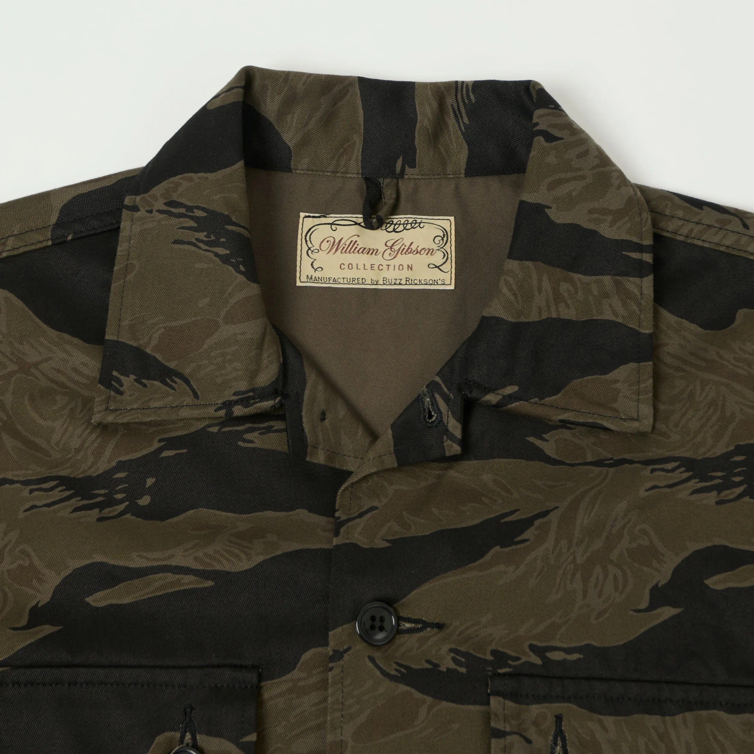Buzz Rickson's William Gibson Black Tiger Stripe Camo Jacket - Black/Olive sold by Son of a Stag product image thumbnail 2