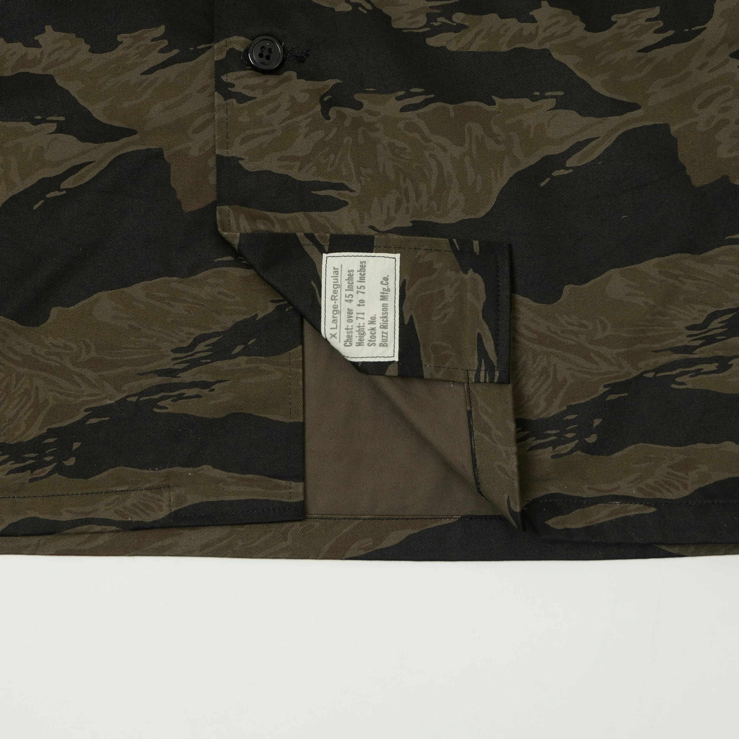 Buzz Rickson's William Gibson Black Tiger Stripe Camo Jacket - Black/Olive sold by Son of a Stag product image thumbnail 3