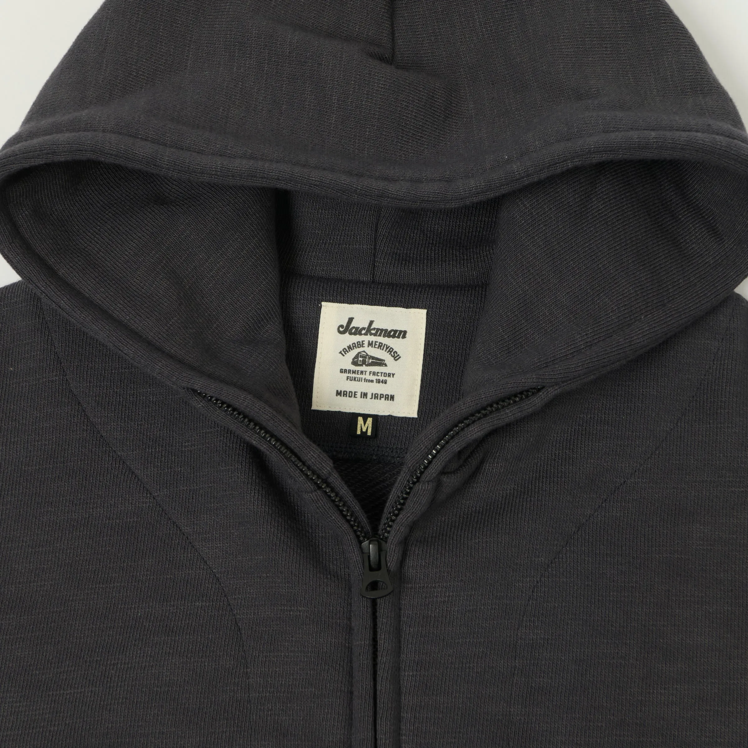 Jackman GG Zip Through Hoodie - Ink Black sold by Son of a Stag product image thumbnail 2