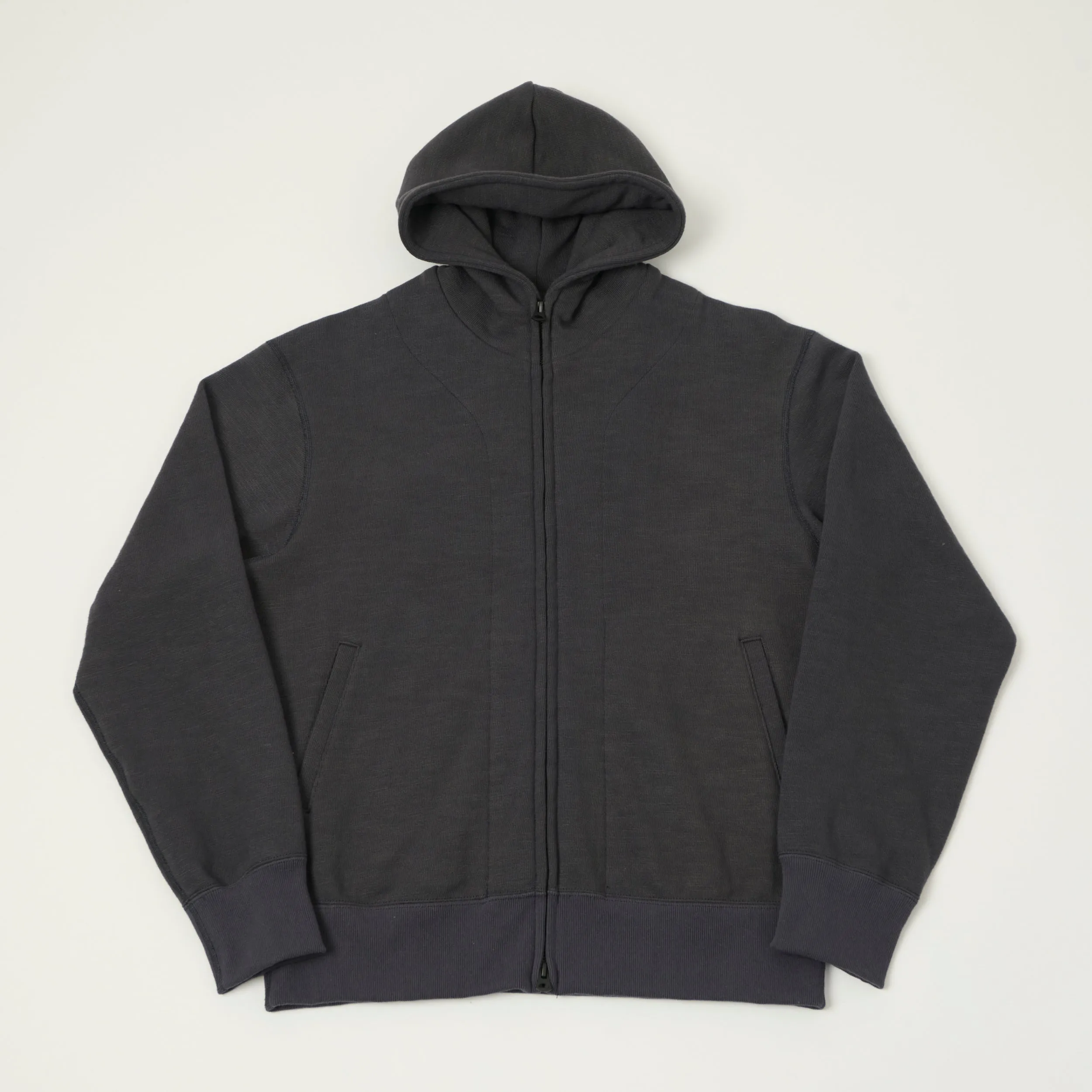 Jackman GG Zip Through Hoodie - Ink Black sold by Son of a Stag