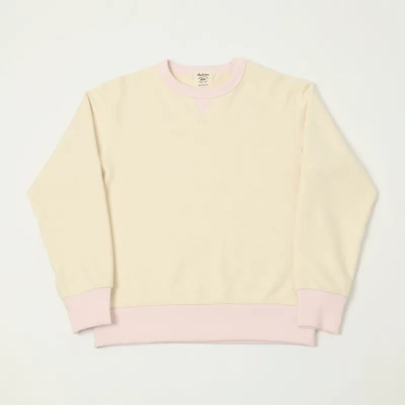 Jackman GG Crewneck Sweatshirt - Ecru/Pink made by Jackman