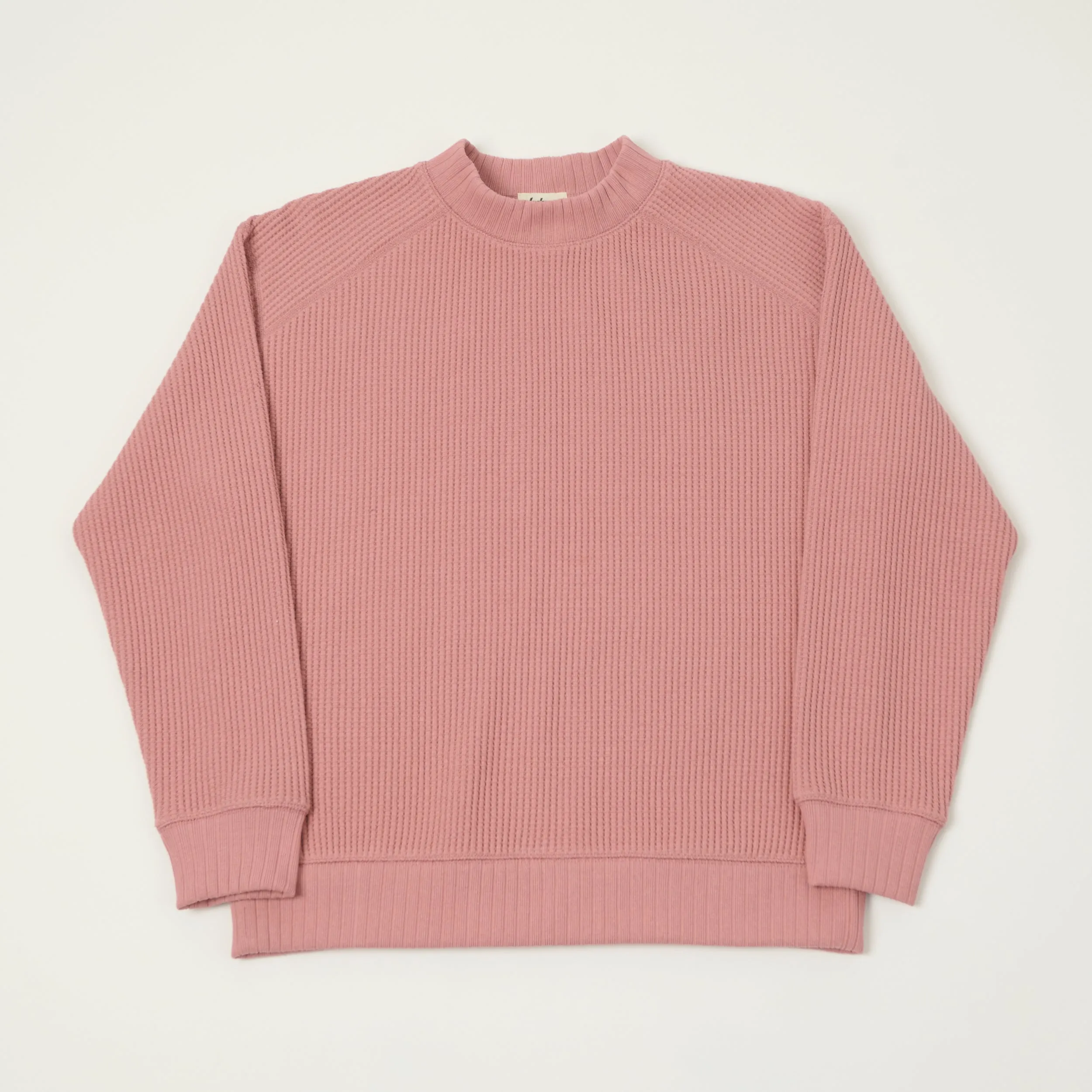 Jackman Midneck Waffle Sweatshirt - Old Raspberry sold by Son of a Stag