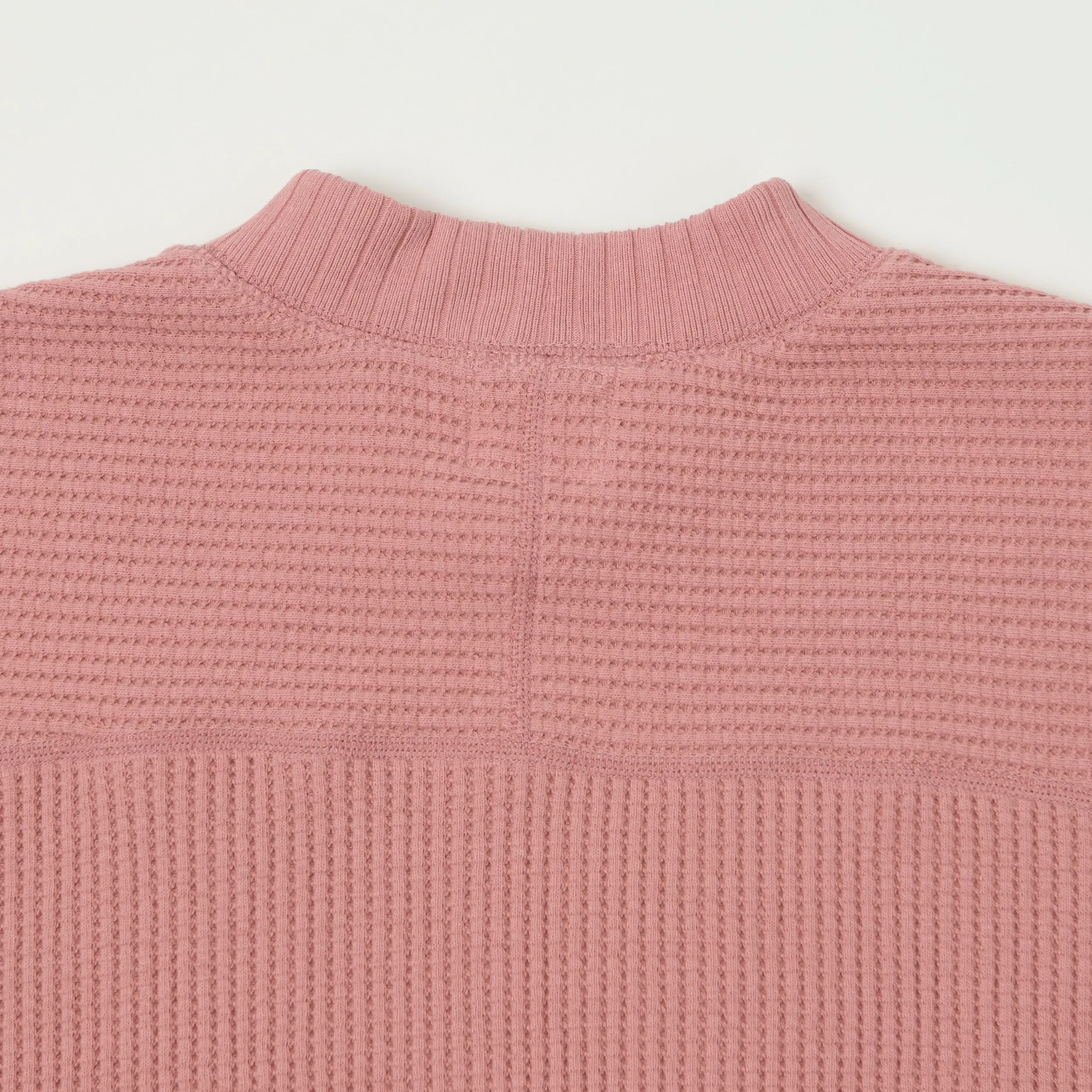 Jackman Midneck Waffle Sweatshirt - Old Raspberry sold by Son of a Stag product image thumbnail 5