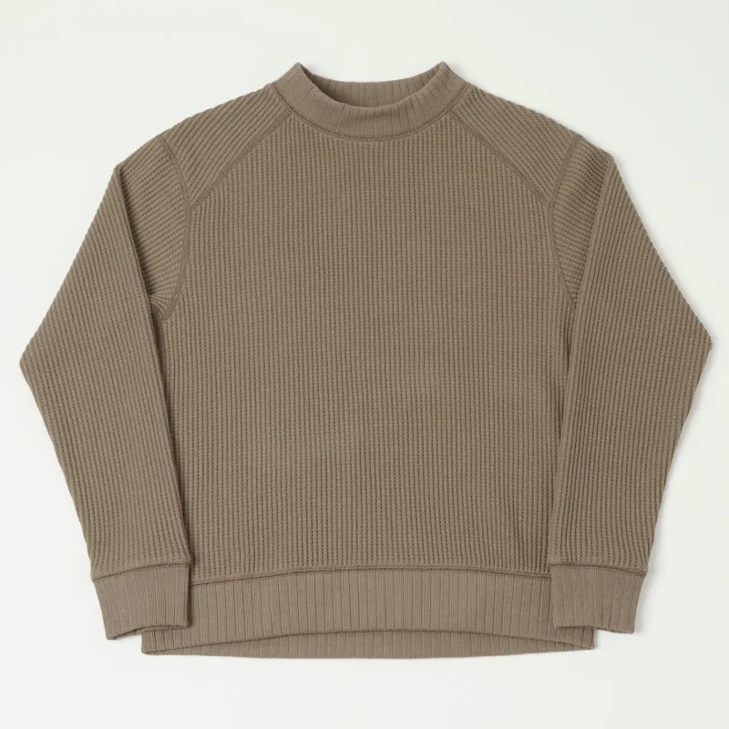 Jackman Midneck Waffle Sweatshirt - Taupe made by Jackman
