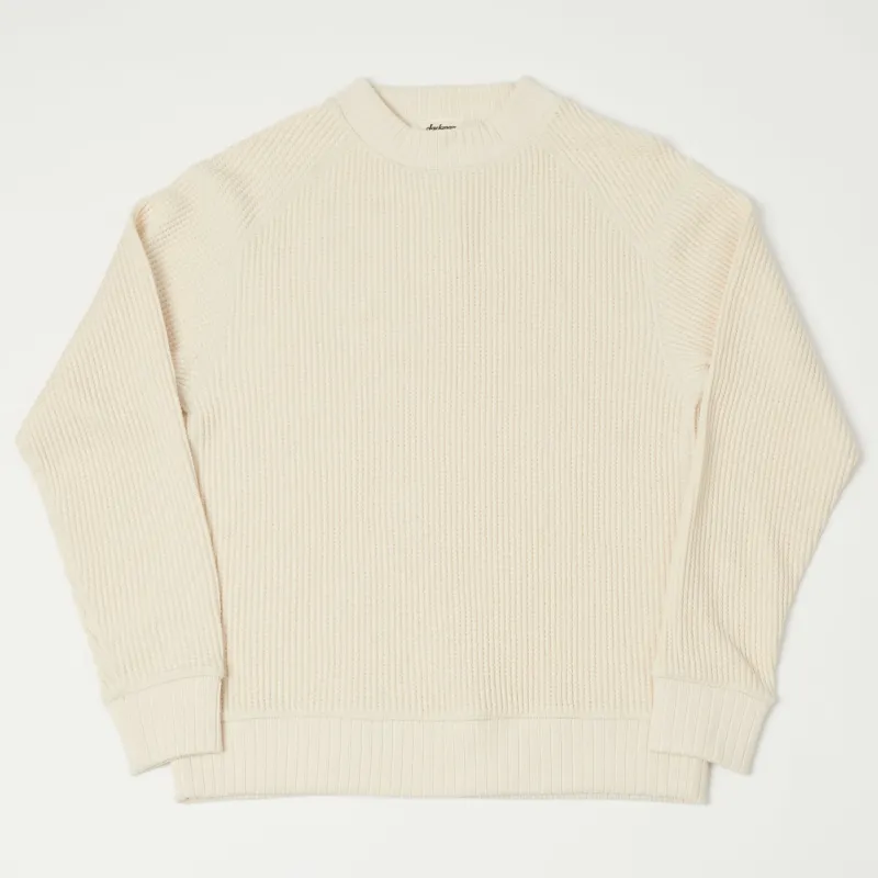 Jackman Midneck Waffle Sweatshirt - Ivory made by Jackman