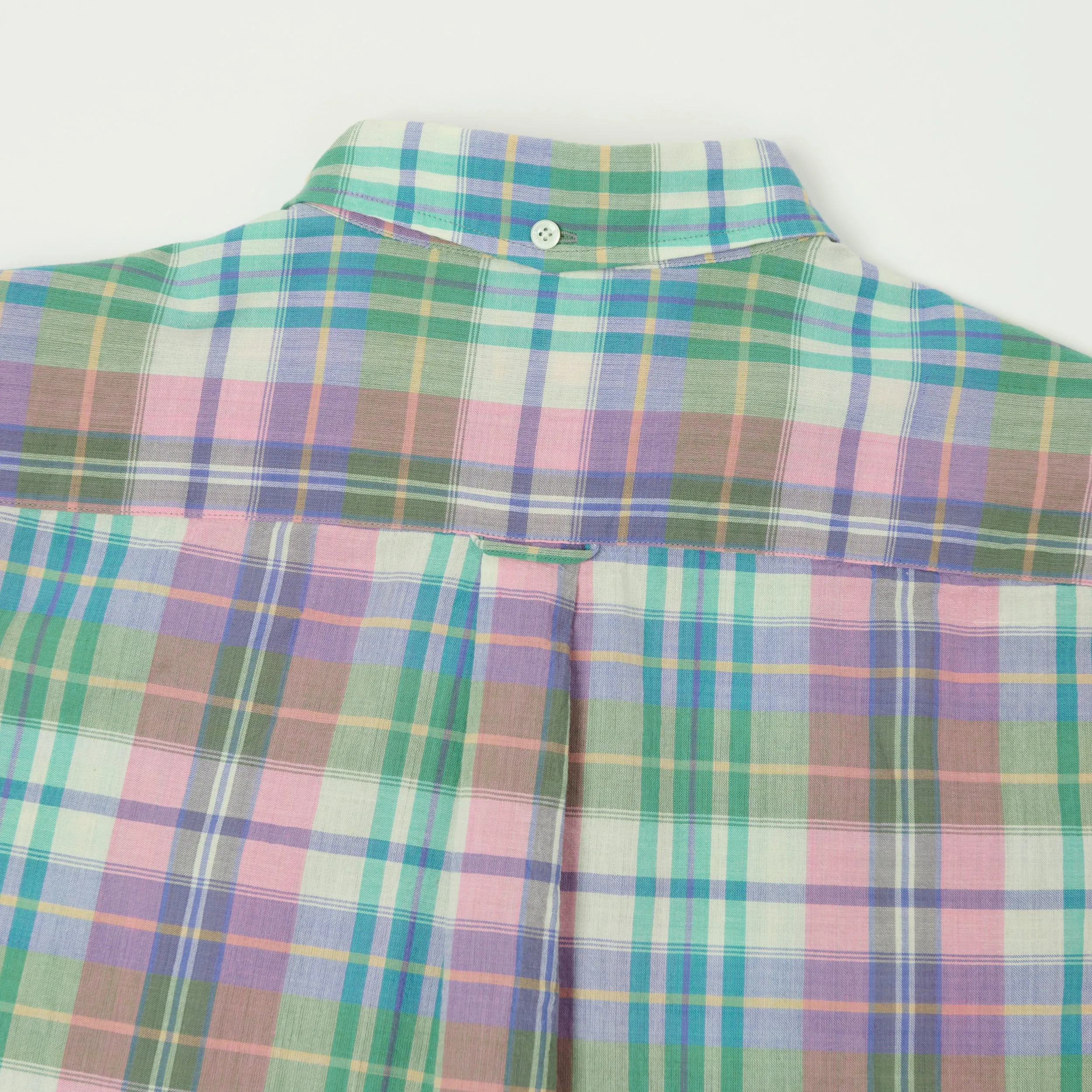 Beams Plus Madras Button Down Shirt - Pink sold by Son of a Stag product image thumbnail 5