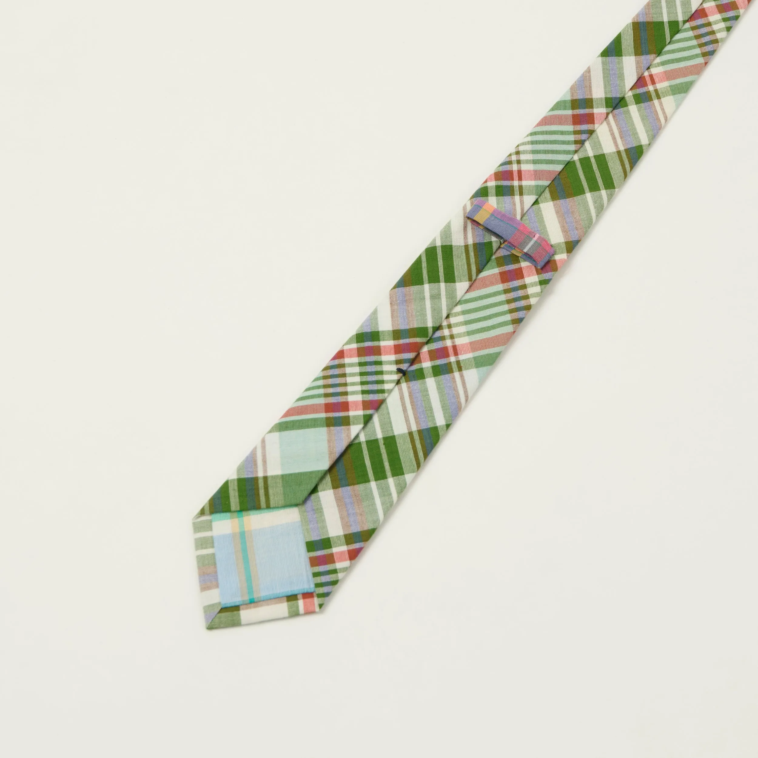 Beams Plus Madras Panel Tie - Green sold by Son of a Stag product image thumbnail 3
