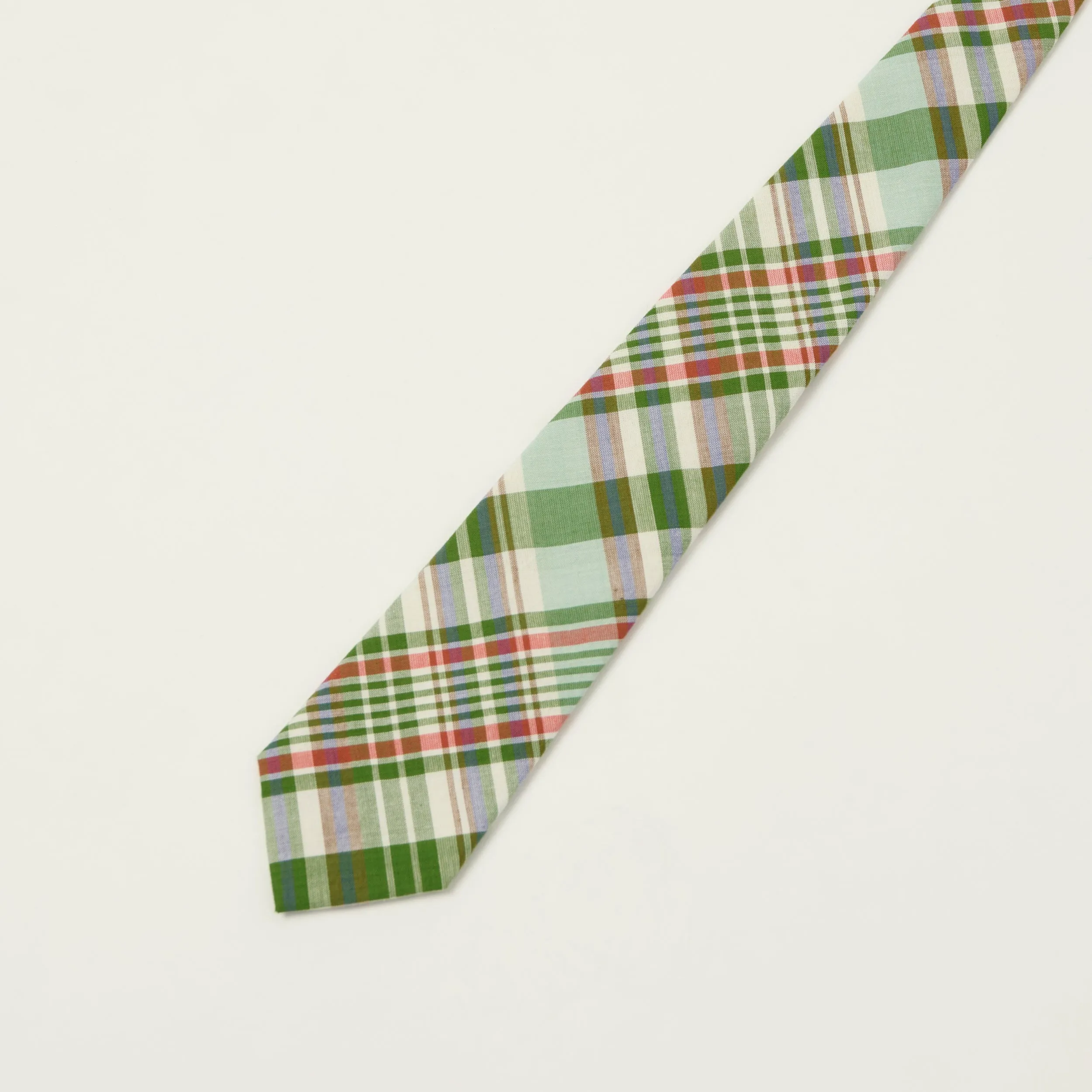 Beams Plus Madras Panel Tie - Green sold by Son of a Stag product image thumbnail 2