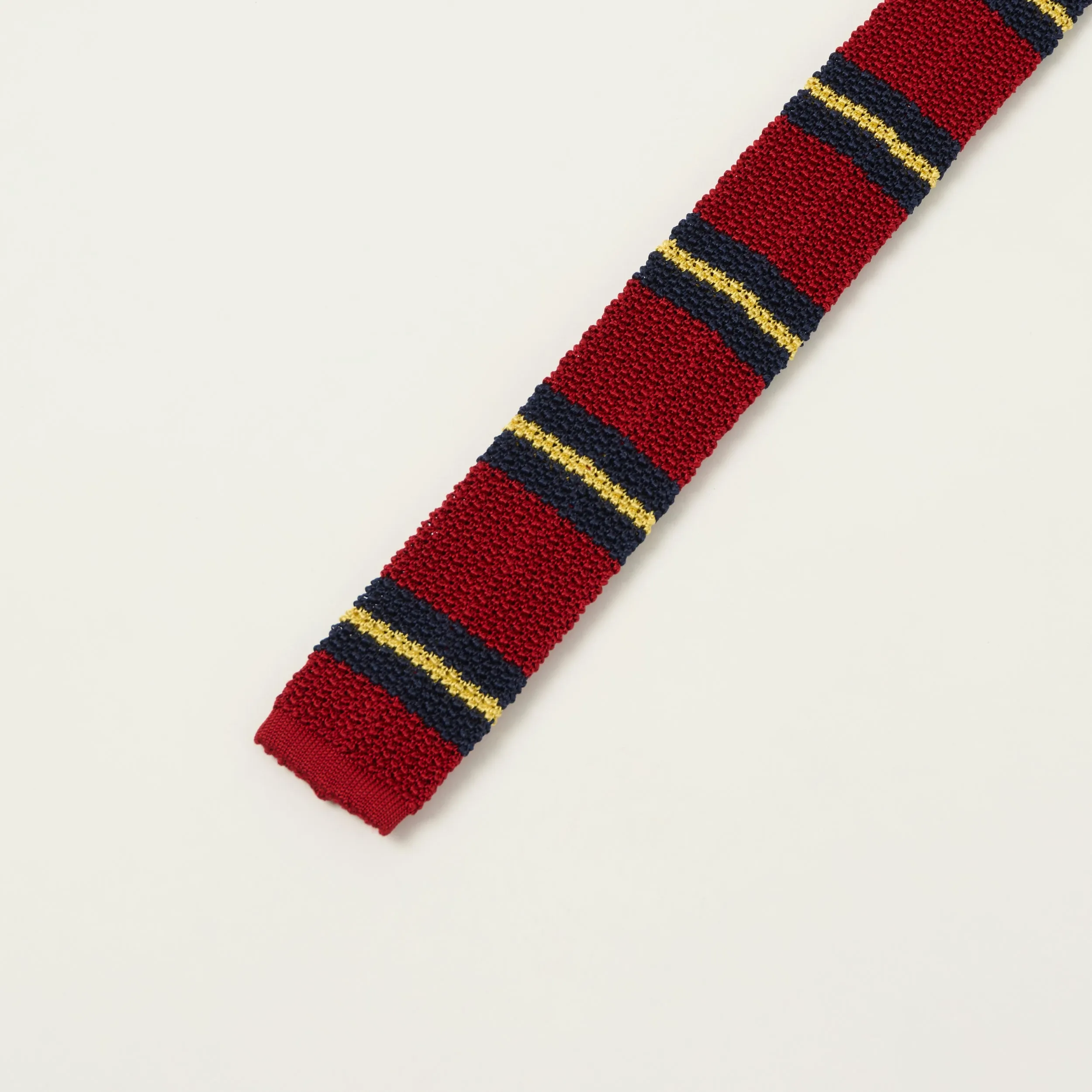 Beams Plus Striped Knitted Tie - Red sold by Son of a Stag product image thumbnail 2
