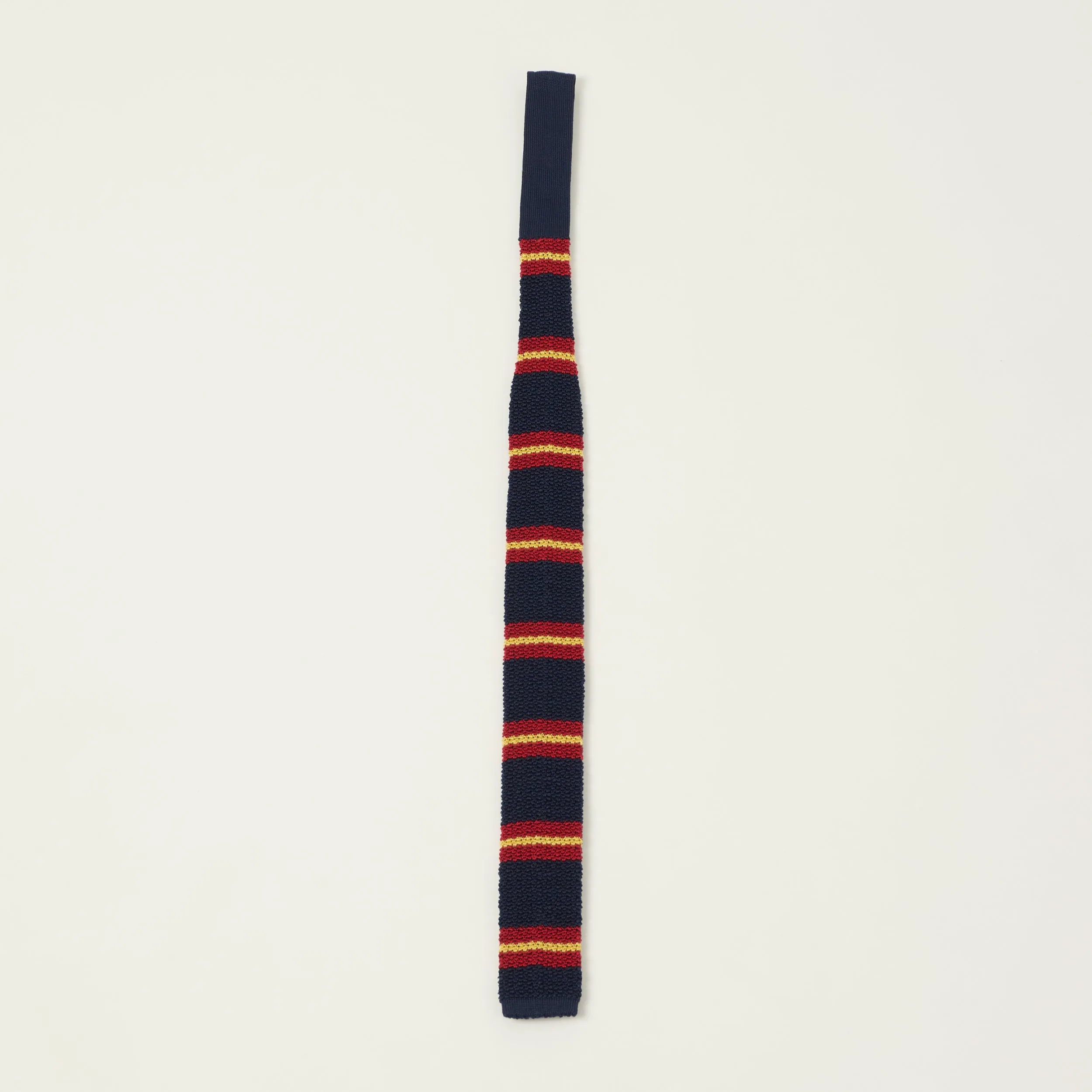 Beams Plus Striped Knitted Tie - Navy sold by Son of a Stag