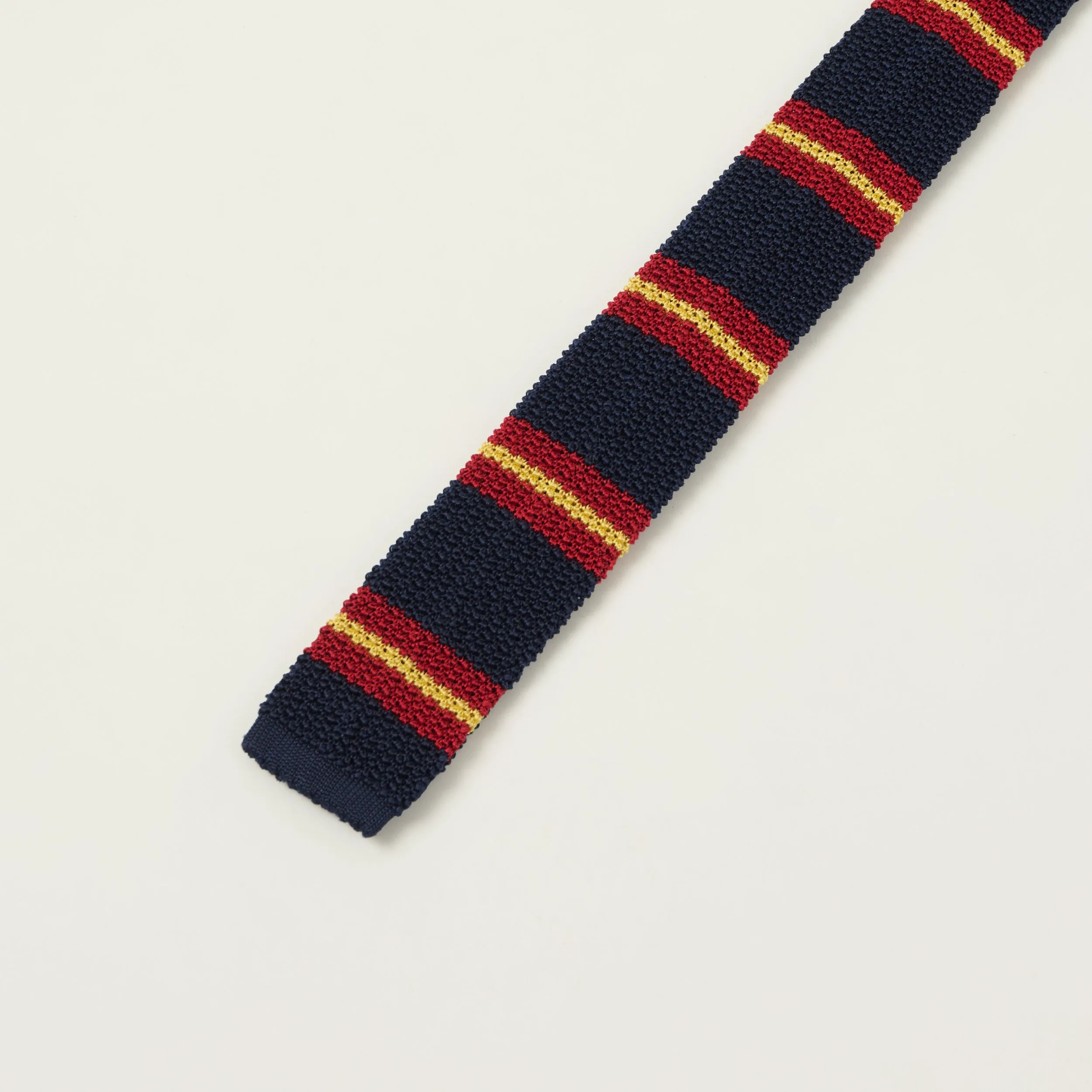Beams Plus Striped Knitted Tie - Navy sold by Son of a Stag product image thumbnail 2