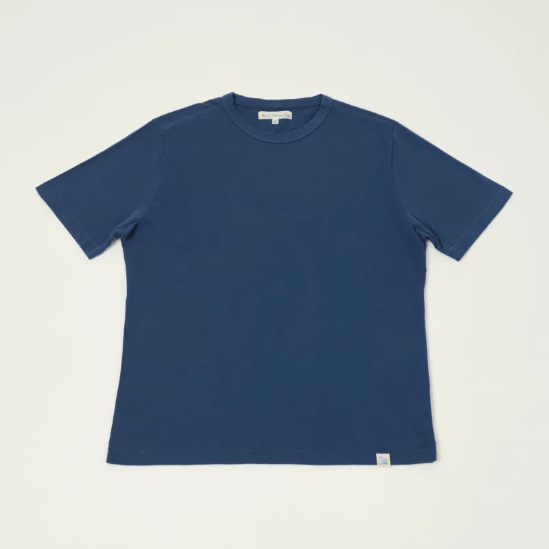 Merz b. Schwanen 'Good Basics' Pima Cotton T-Shirt - Indigo sold by Son of a Stag
