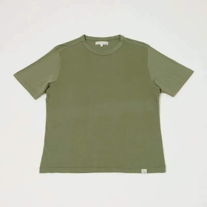 Merz b. Schwanen 'Good Basics' Pima Cotton T-Shirt - Light Army sold by Son of a Stag