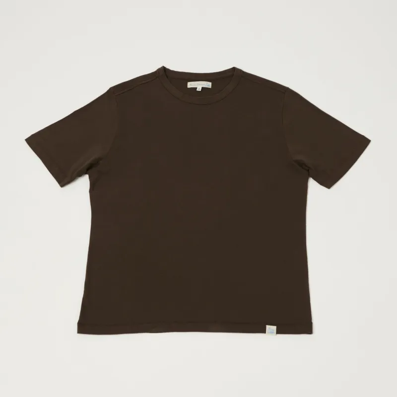 Merz b. Schwanen 'Good Basics' Pima Cotton T-Shirt - Chocolate sold by Son of a Stag
