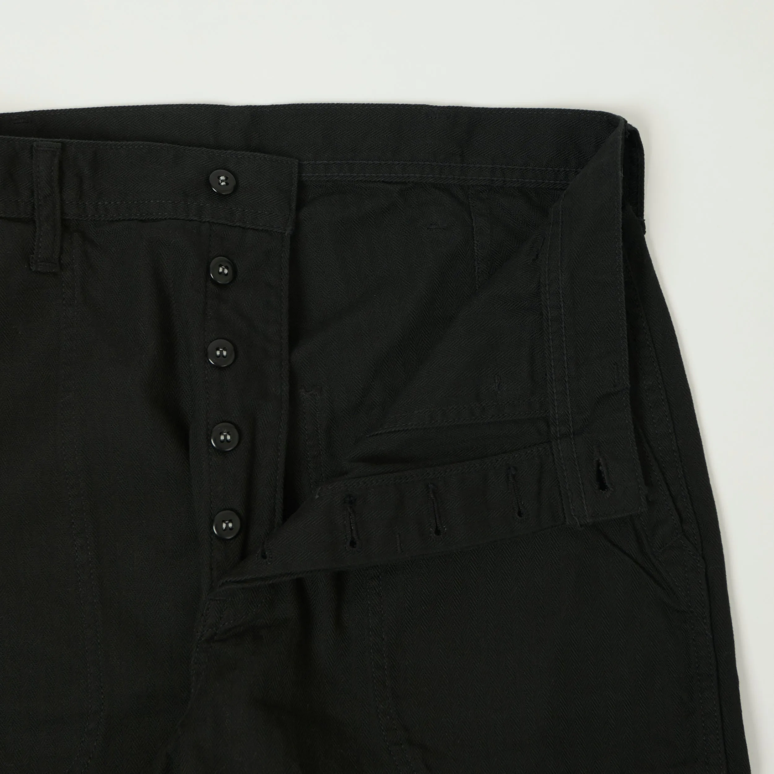 FULLCOUNT 1141 Herringbone Twill U.S. Navy Seamens Trousers - Black sold by Son of a Stag product image thumbnail 2