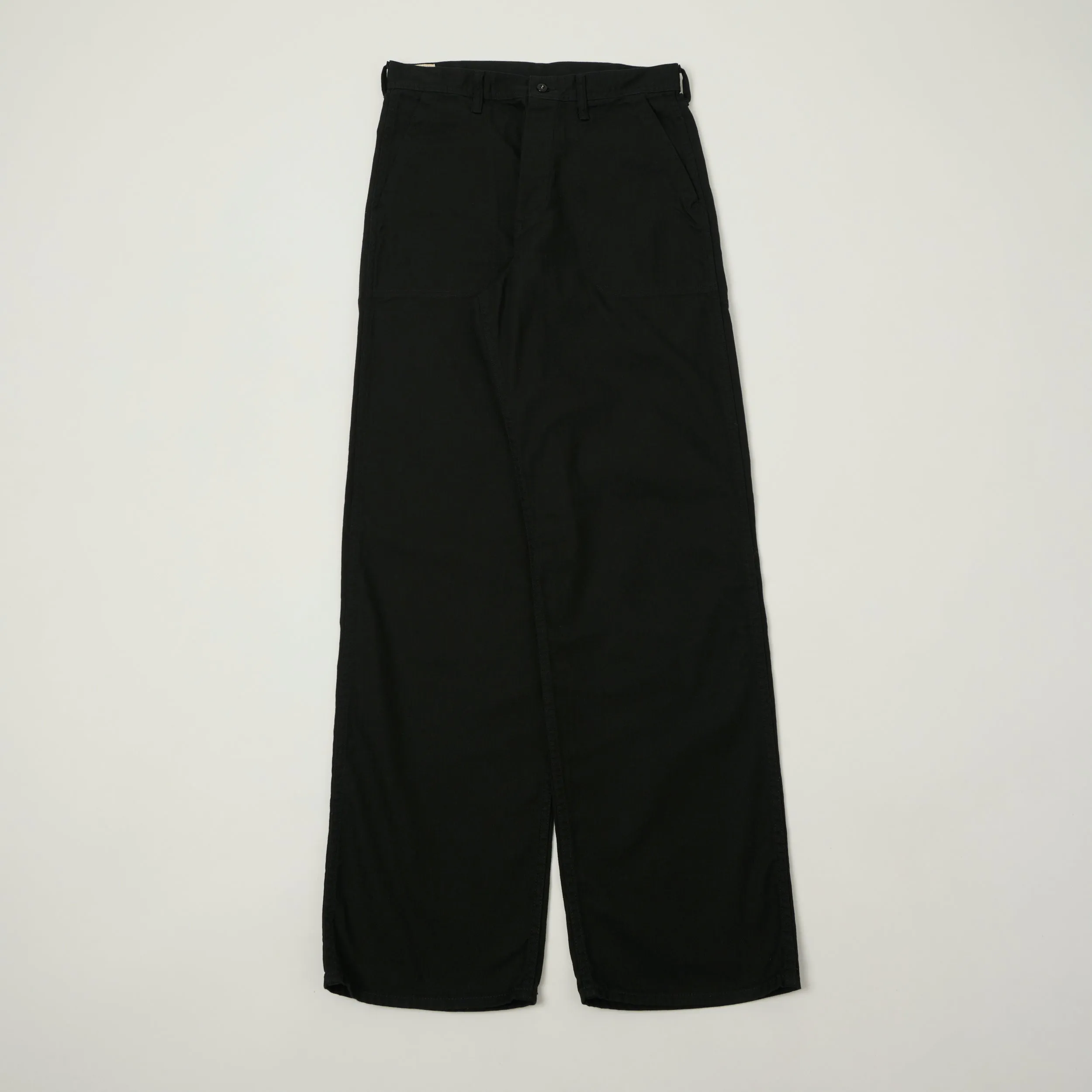 FULLCOUNT 1141 Herringbone Twill U.S. Navy Seamens Trousers - Black sold by Son of a Stag