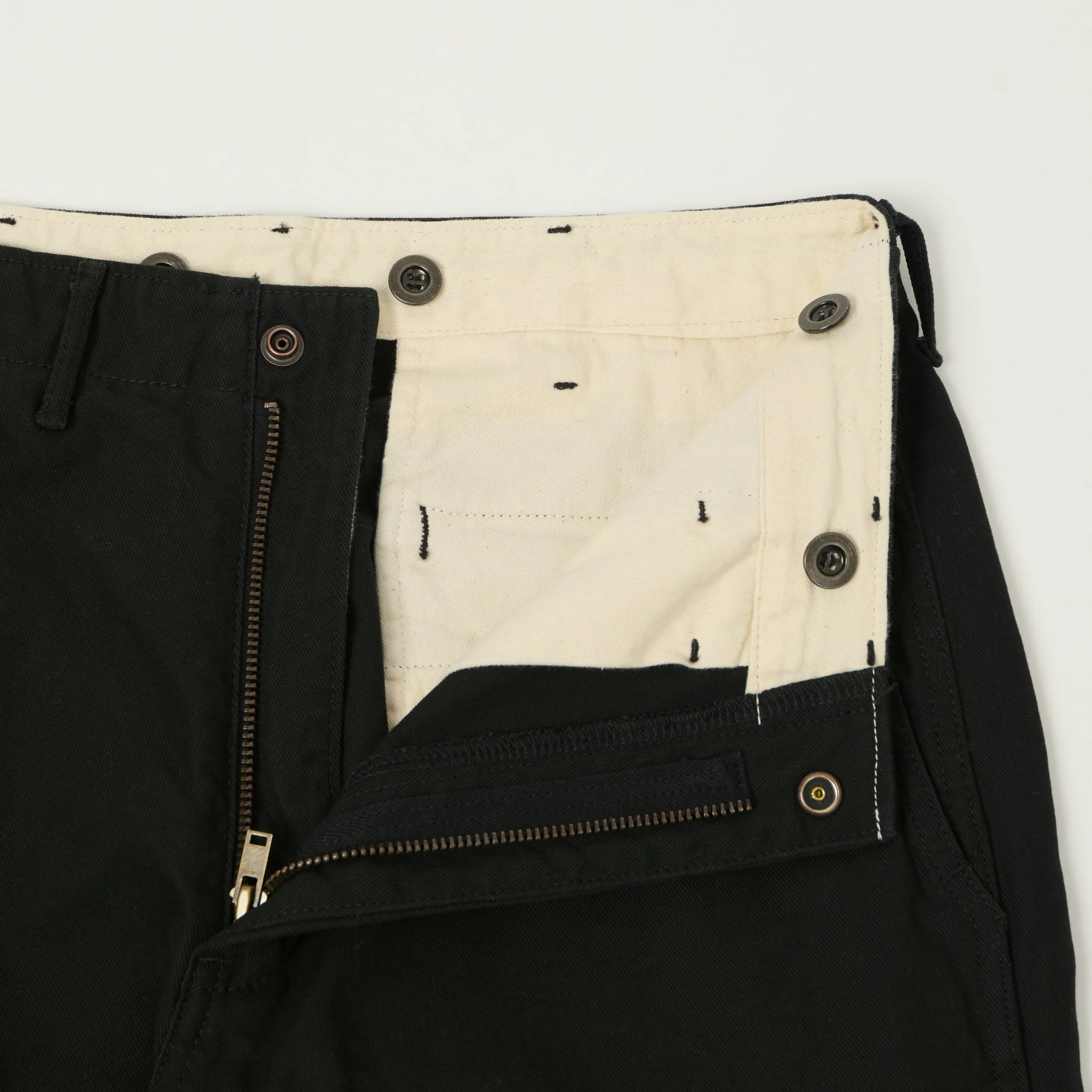 FULLCOUNT 1142 'Tough Dude' Mock Twist Trousers - Black sold by Son of a Stag product image thumbnail 3