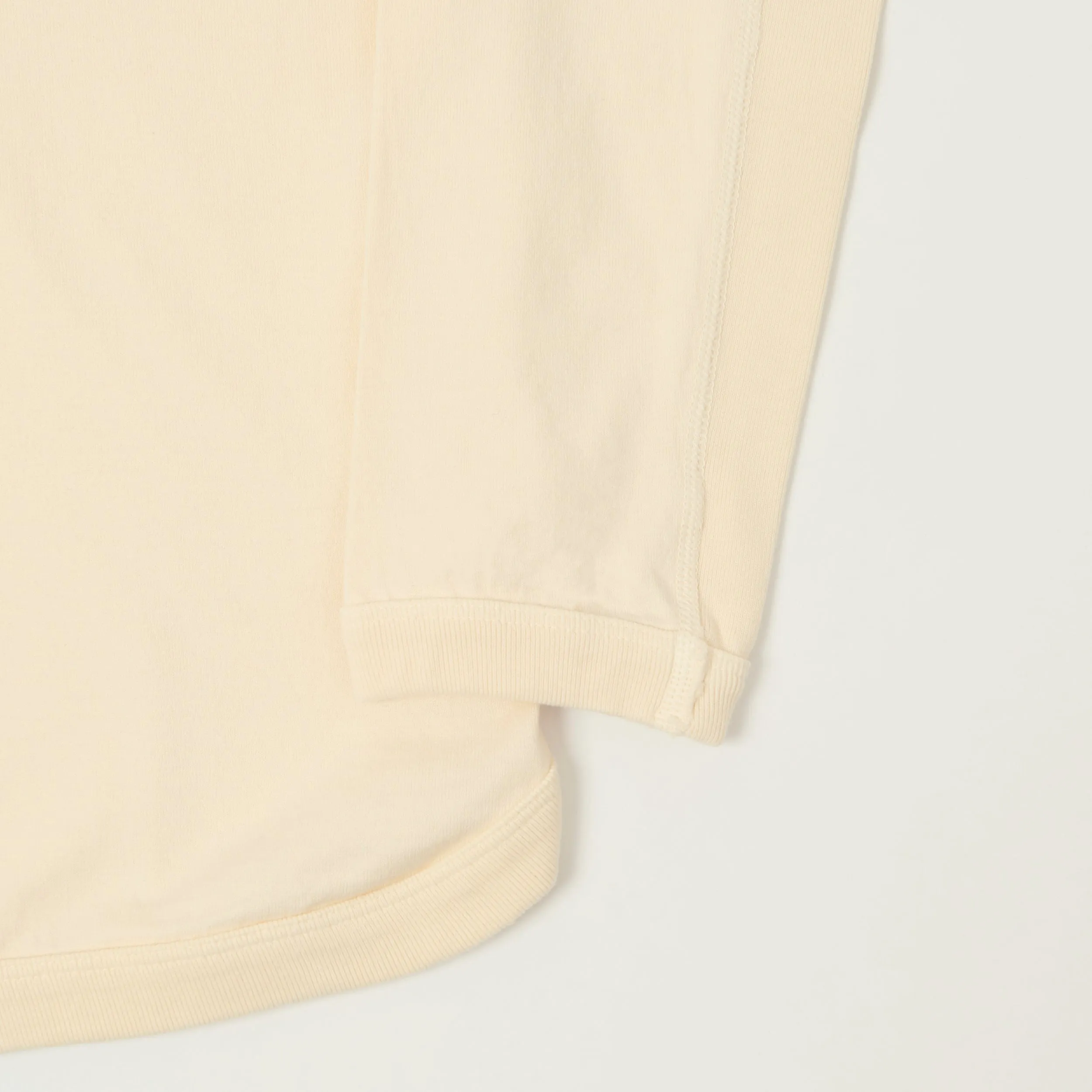 FULLCOUNT 5222L Flat Seam Heavyweight T-Shirt - Ecru sold by Son of a Stag product image thumbnail 4