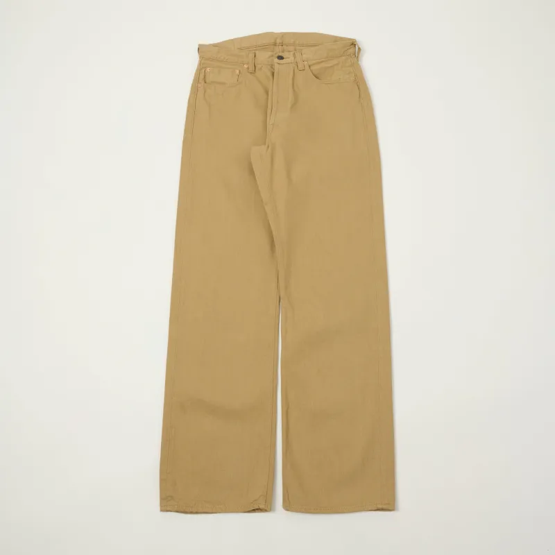 FULLCOUNT 0105 12oz Wide Straight Jean - Beige made by Full Count