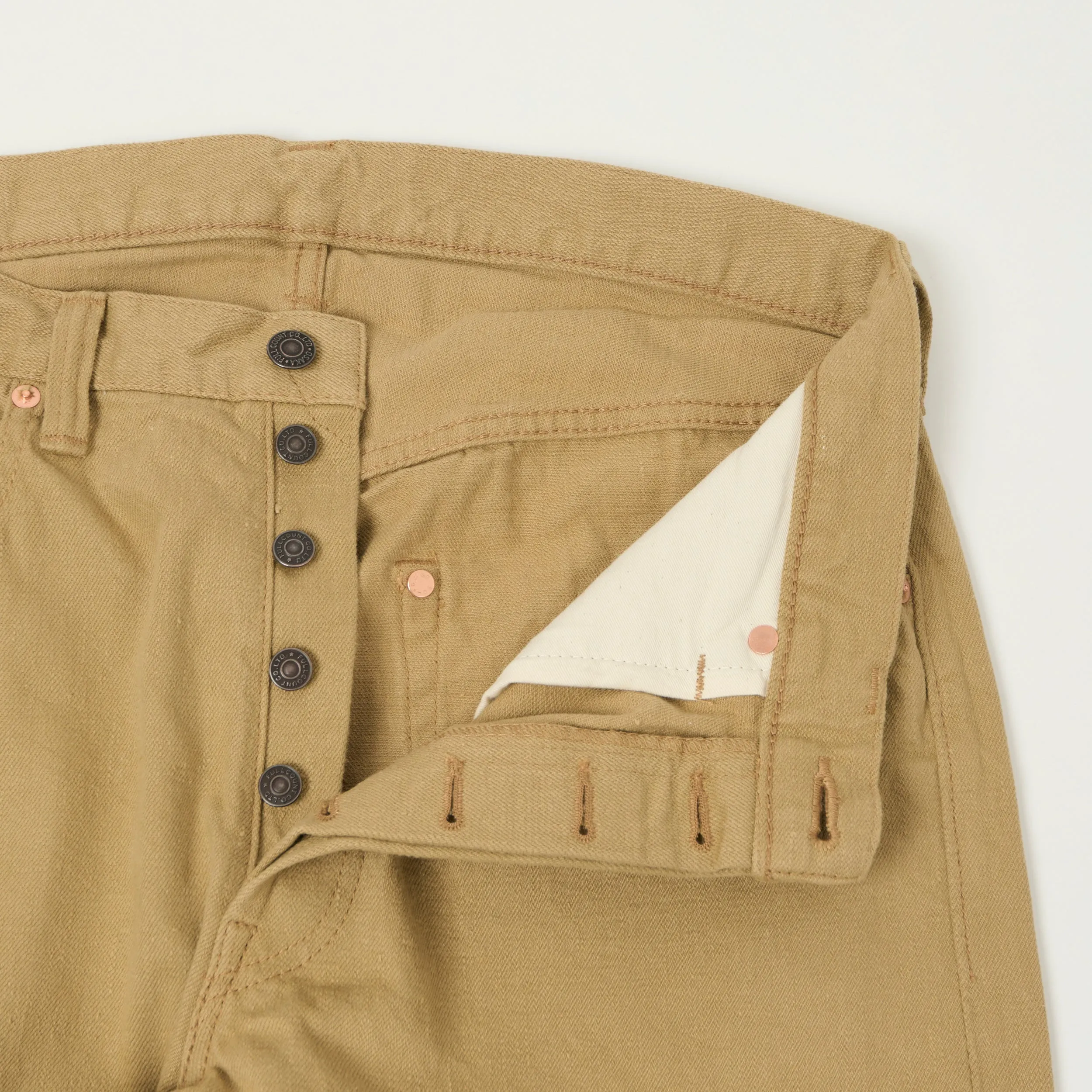 FULLCOUNT 0105 12oz Wide Straight Jean - Beige sold by Son of a Stag product image thumbnail 3