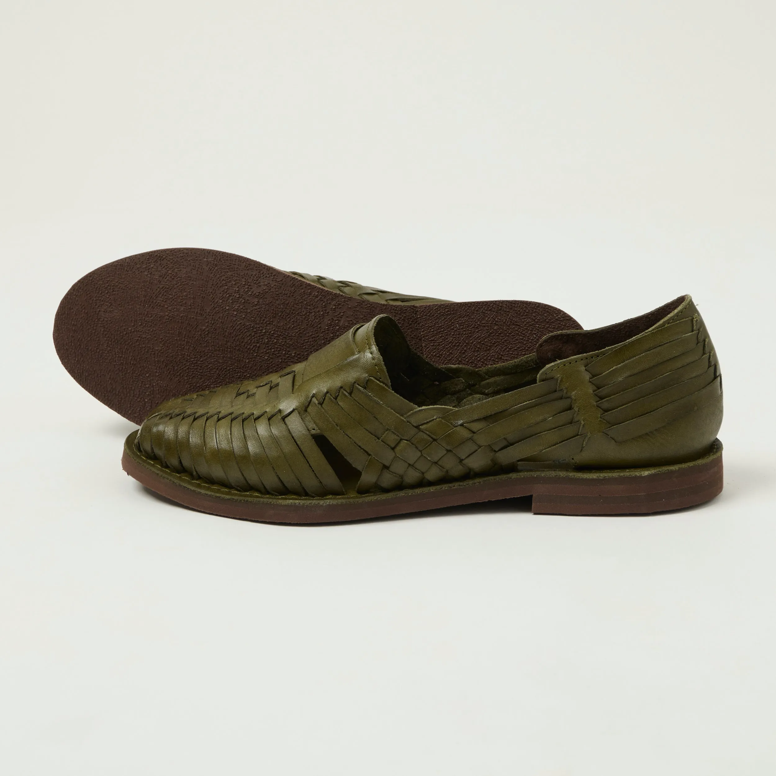 Chamula Brasilia Woven Huarache Shoe - Olive sold by Son of a Stag product image thumbnail 2