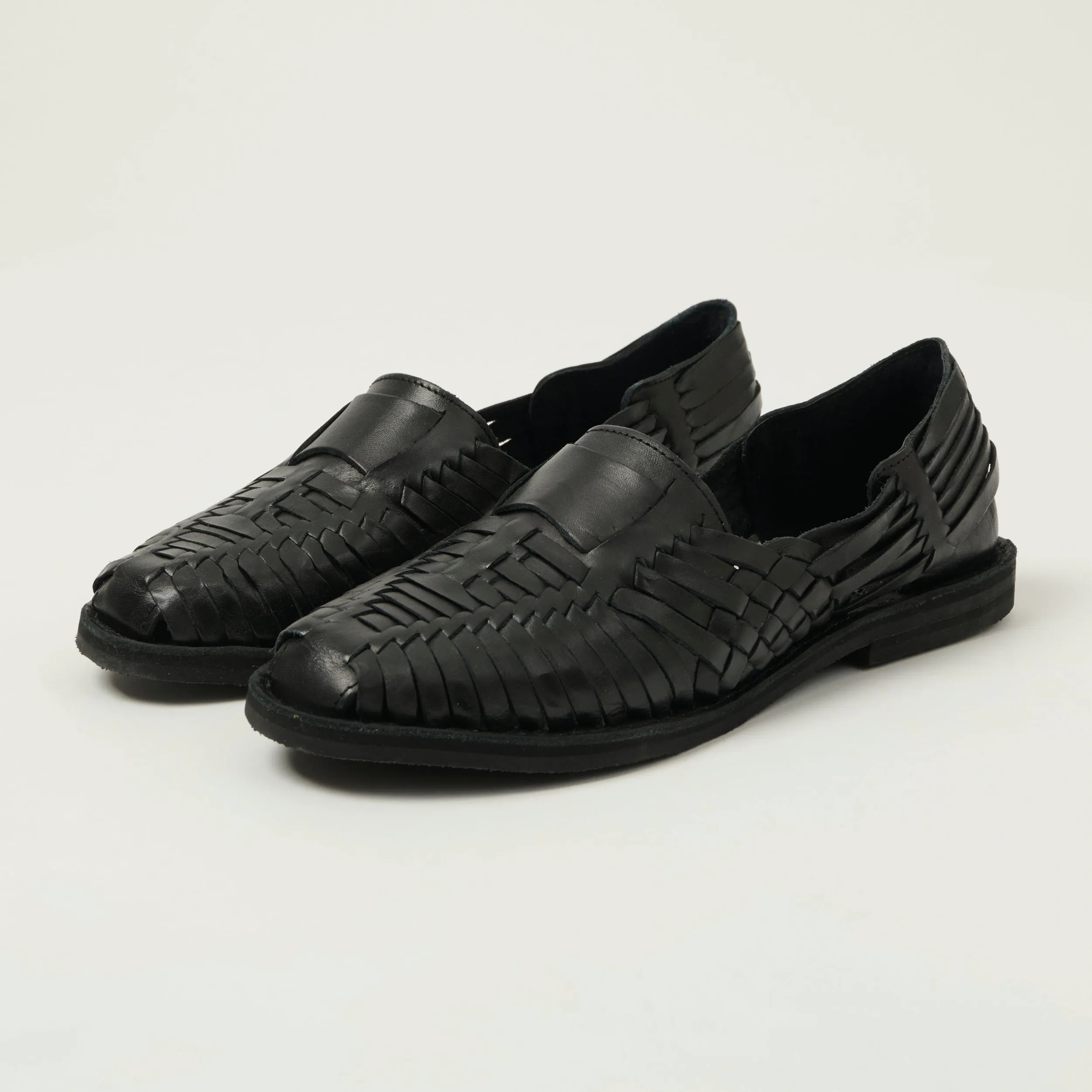 Chamula Brasilia Woven Huarache Shoe - Black sold by Son of a Stag