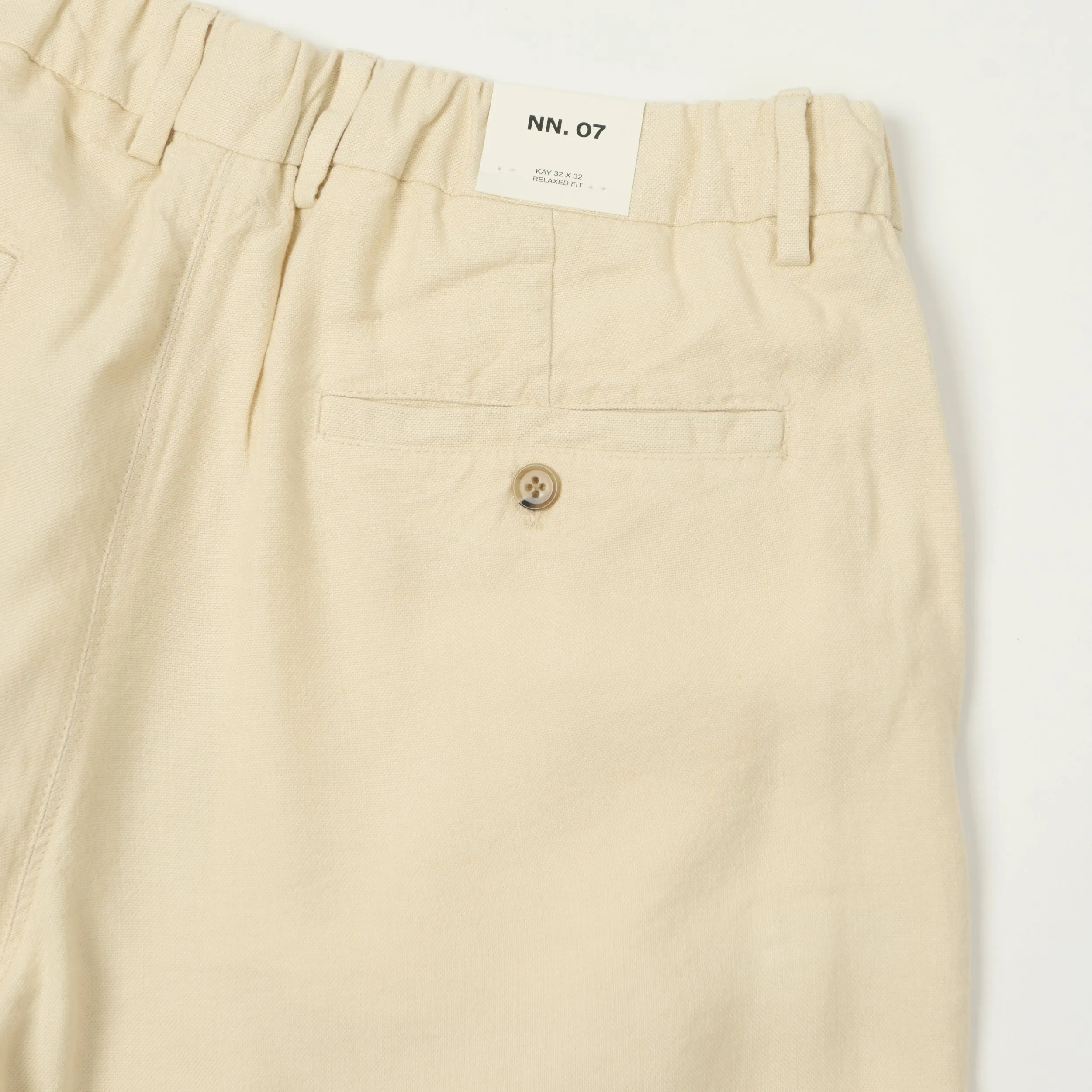 NN07 'Kay' Relaxed Linen Blend Pleated Trouser - Ivory sold by Son of a Stag product image thumbnail 2