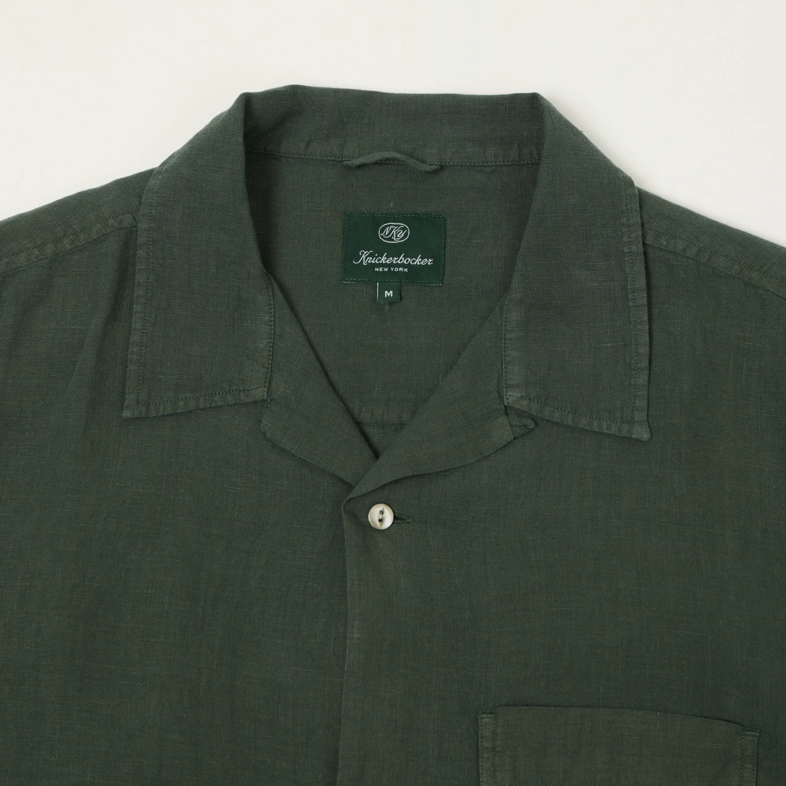 Knickerbocker 'Marina' Linen Camp Shirt - Deep Forest sold by Son of a Stag product image thumbnail 2