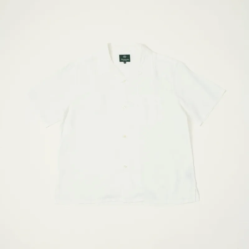Knickerbocker 'Marina' Linen Camp Shirt - White made by Knickerbocker