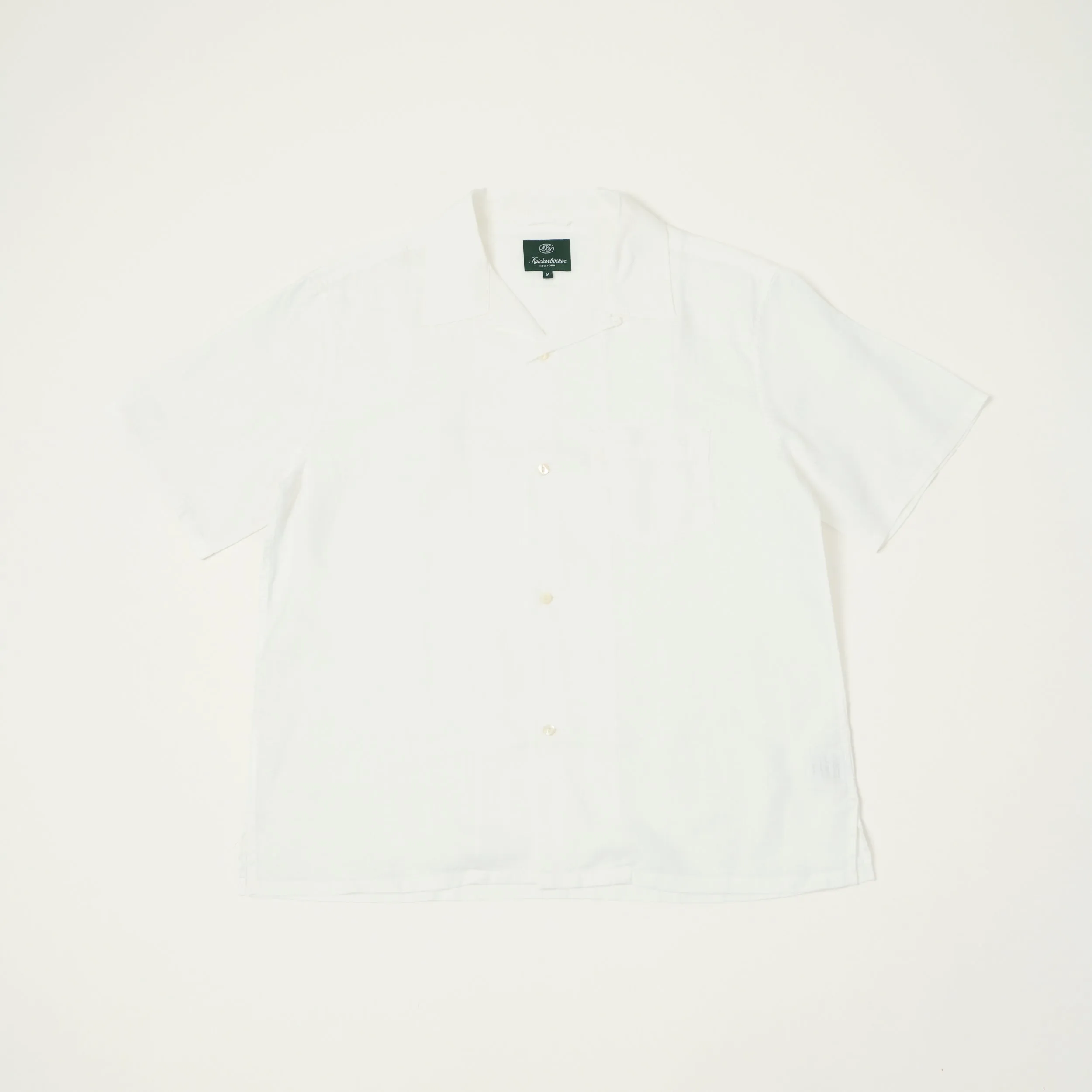Knickerbocker 'Marina' Linen Camp Shirt - White sold by Son of a Stag